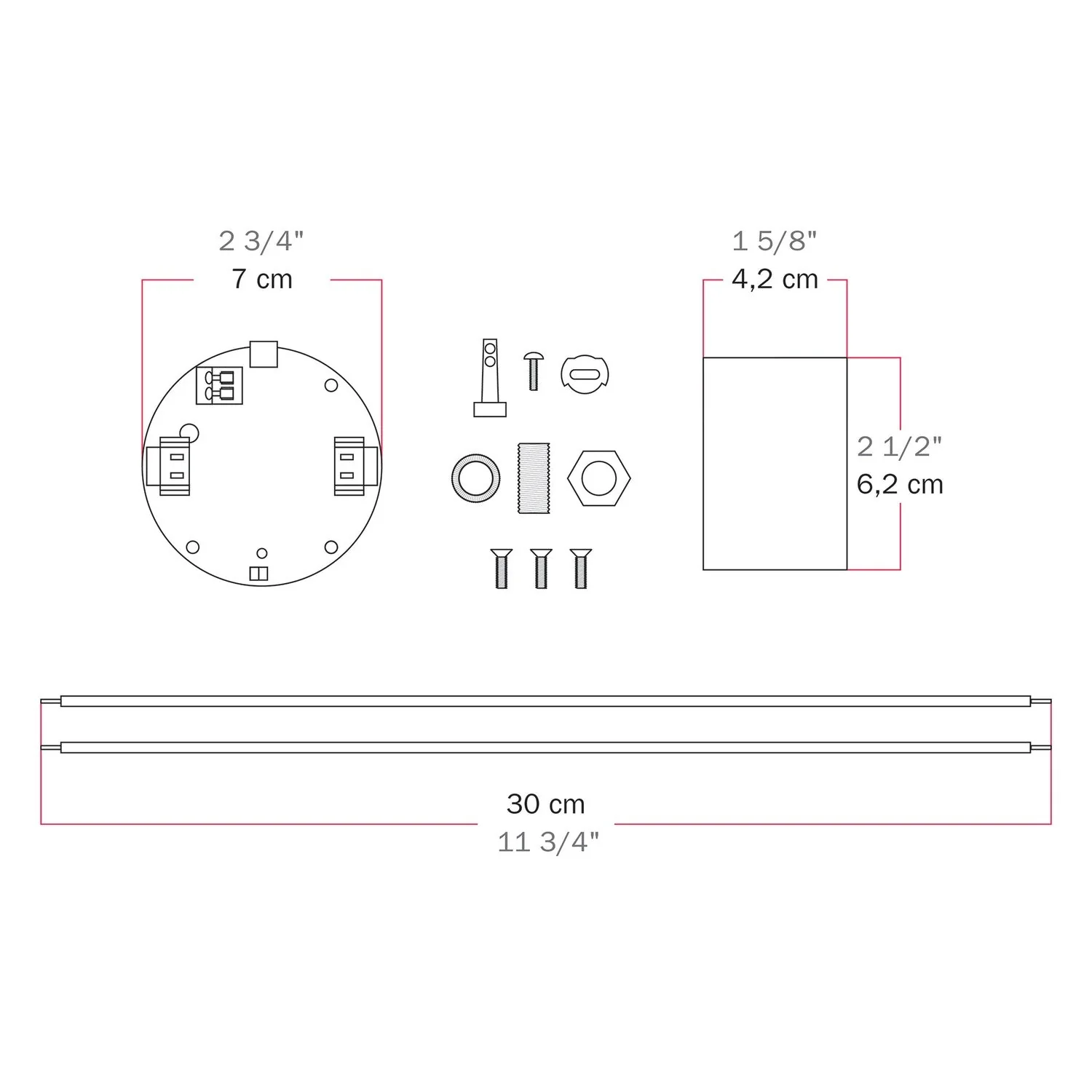 Kit elettronico per lampade a batteria 5V USB-C con portalampada E27 - Titanio satinato - Image 6