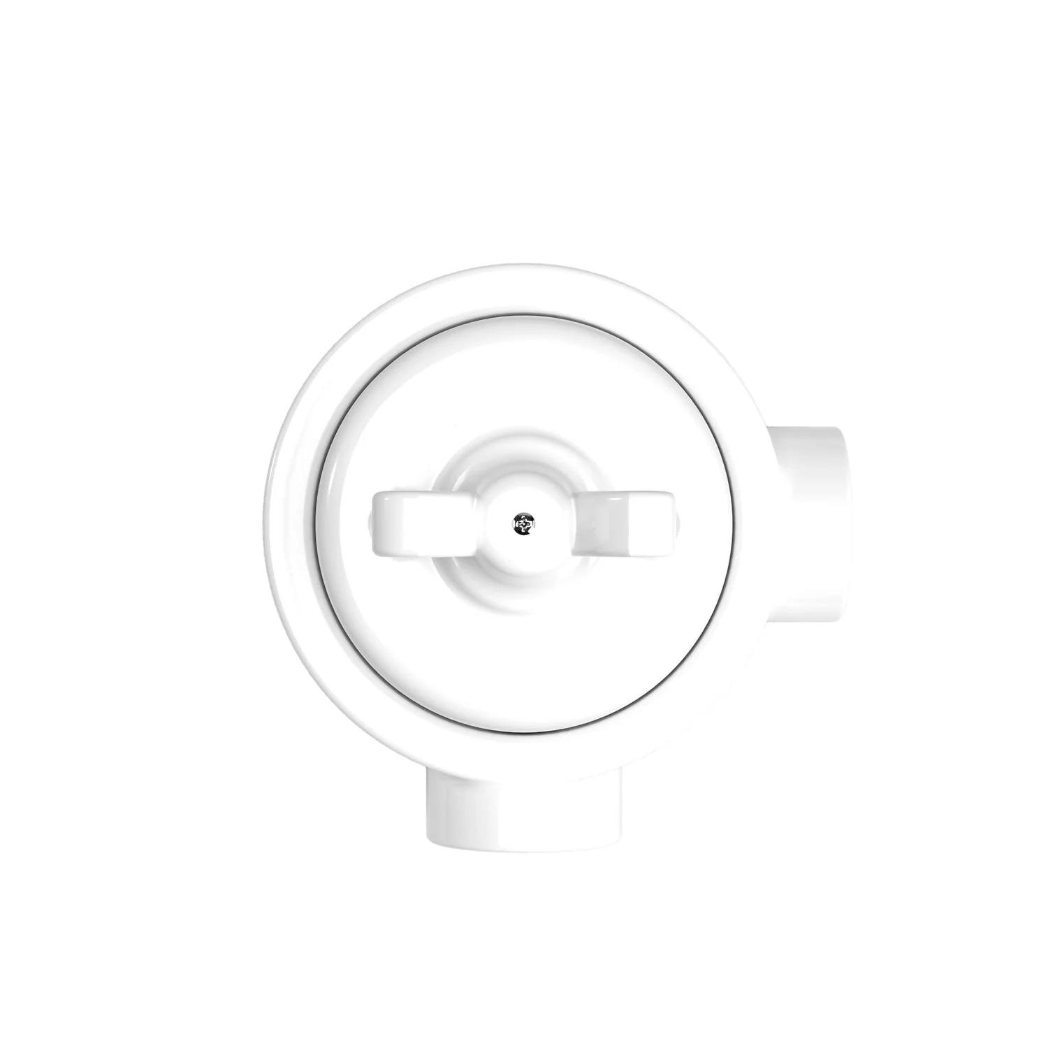 Kit interruttore/deviatore con dado a farfalla e base per Creative-Tubes in porcellana bianca - Image 9