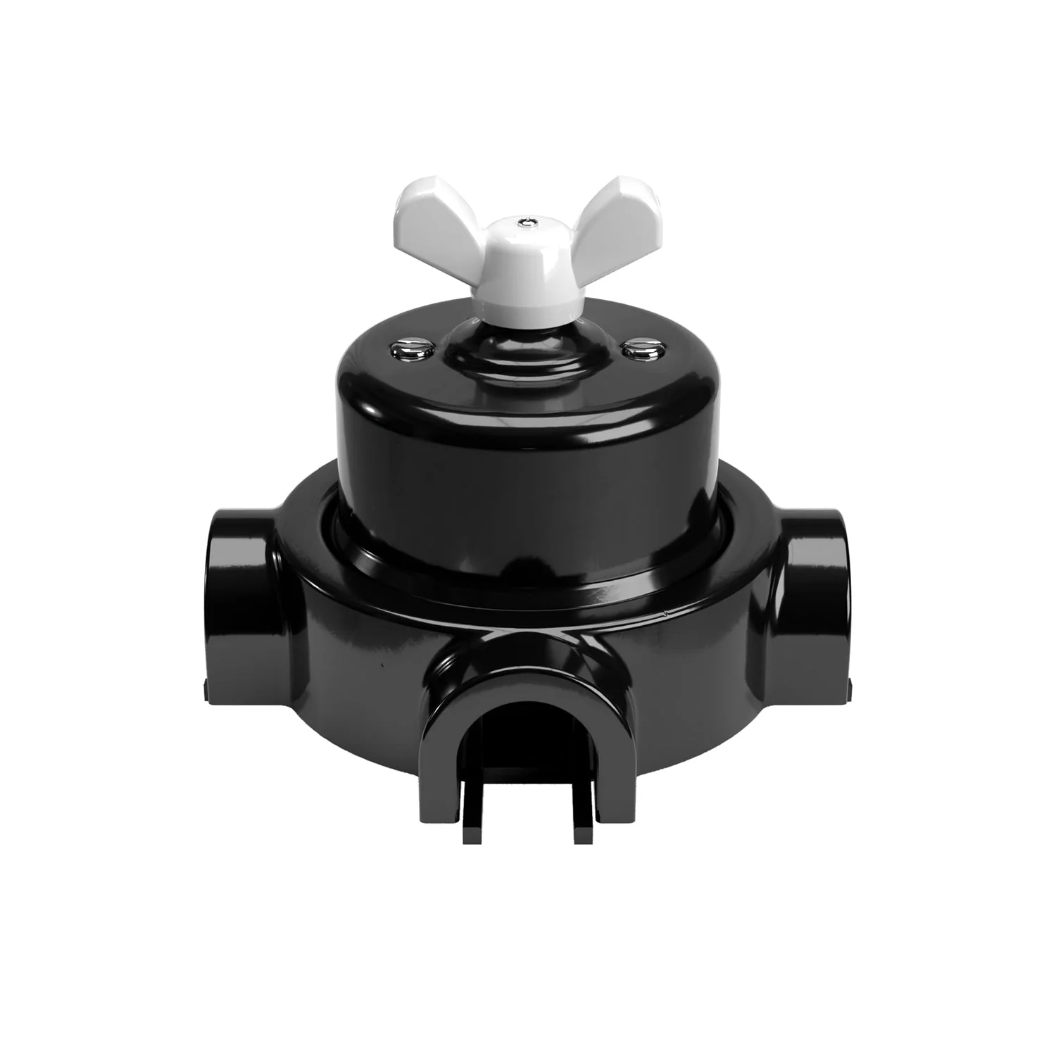 Kit interruttore/deviatore con dado a farfalla e base per Creative-Tubes in porcellana nera - Image 22