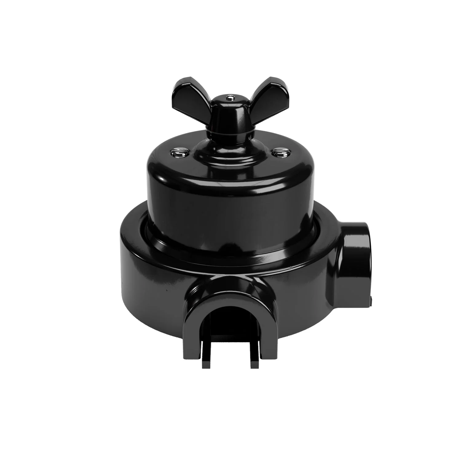 Kit interruttore/deviatore con dado a farfalla e base per Creative-Tubes in porcellana nera - Image 34