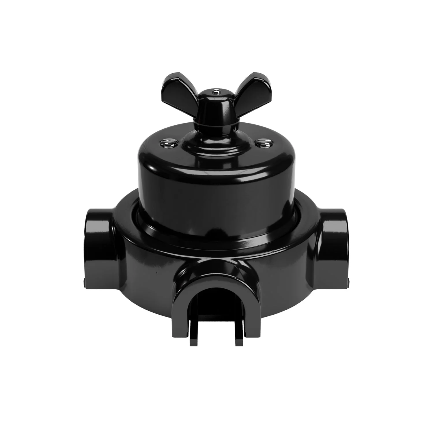 Kit interruttore/deviatore con dado a farfalla e base per Creative-Tubes in porcellana nera - Image 44