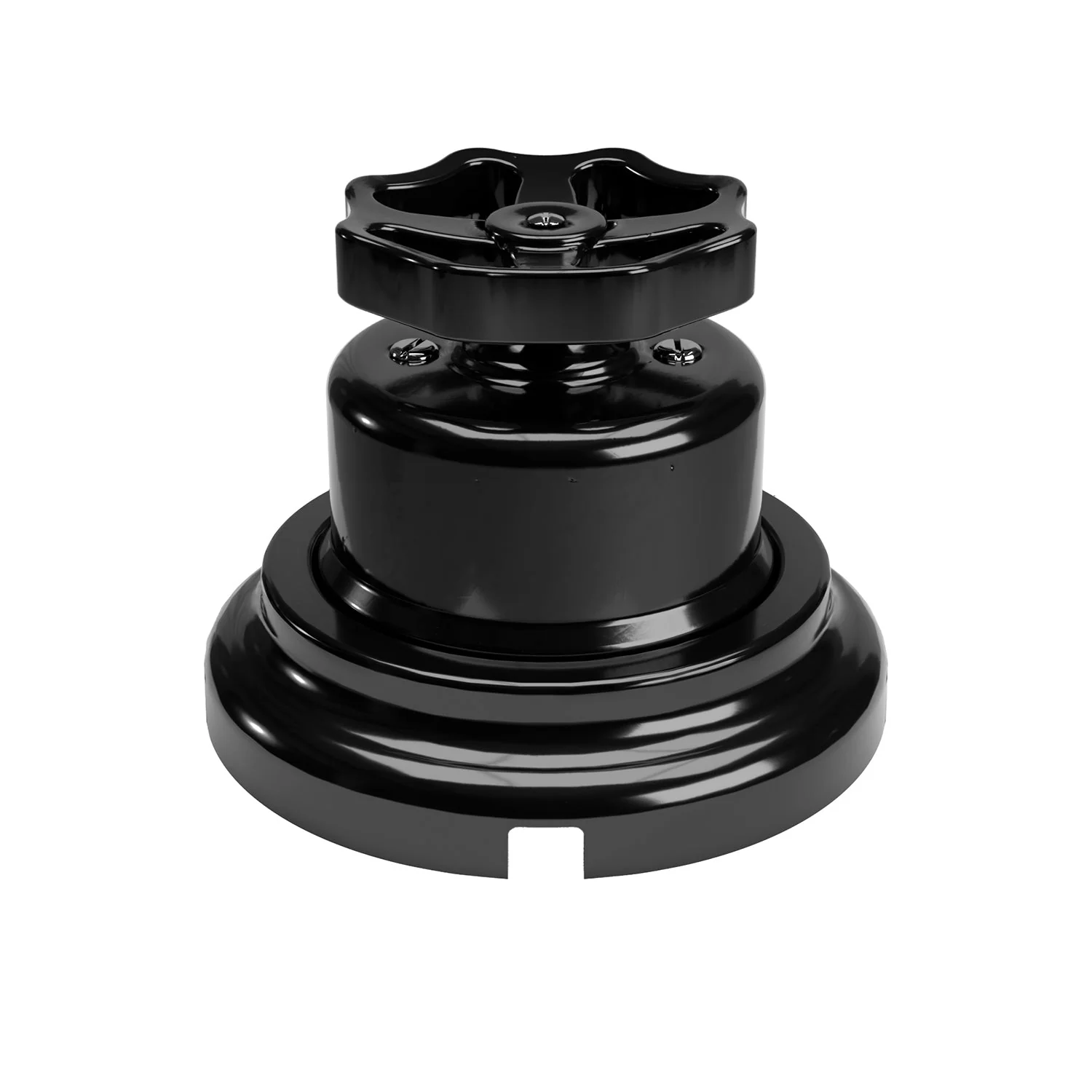Kit interruttore/deviatore con manopola e base in porcellana nera - Image 9