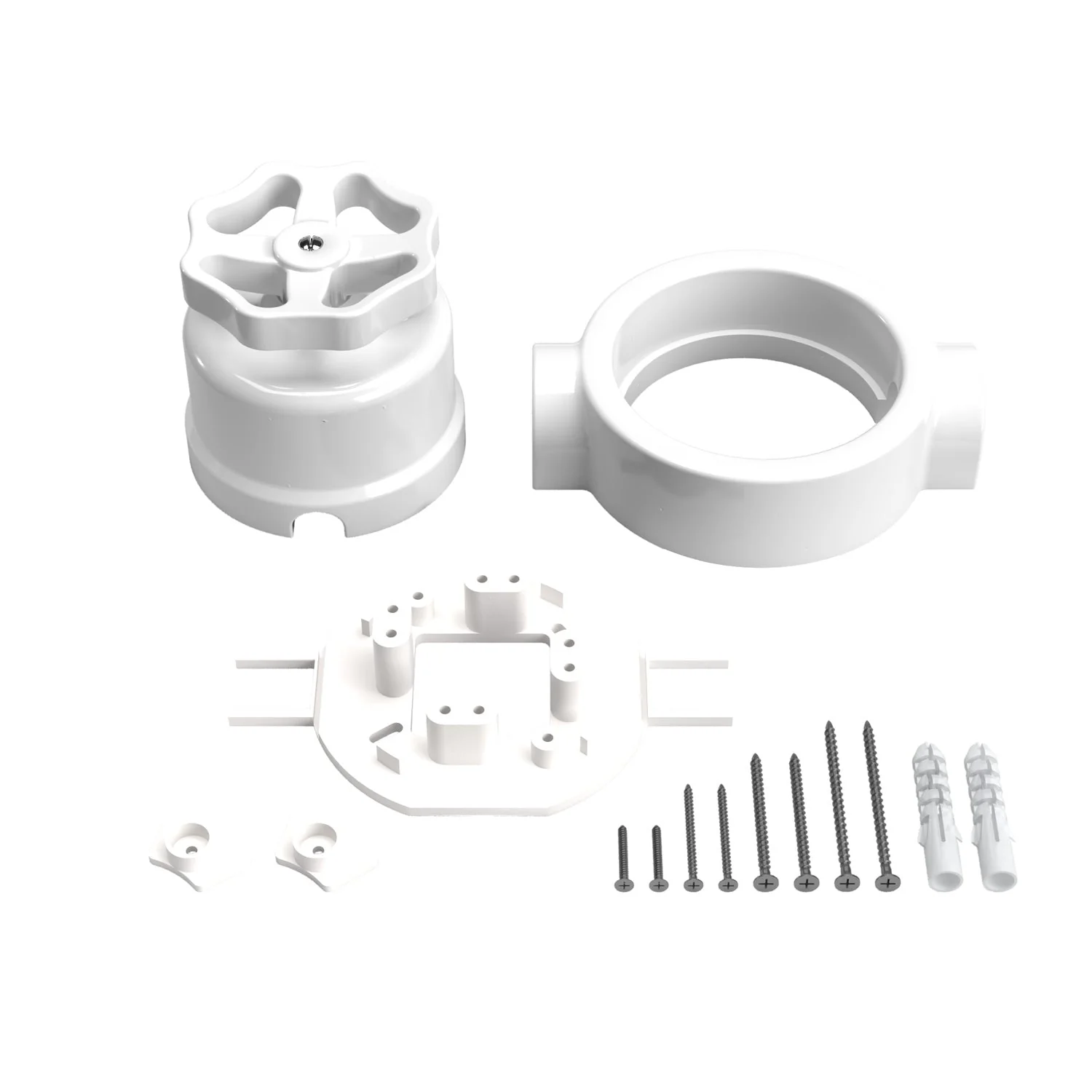 Kit interruttore/deviatore con manopola e base per Creative-Tubes in porcellana bianca - Image 17
