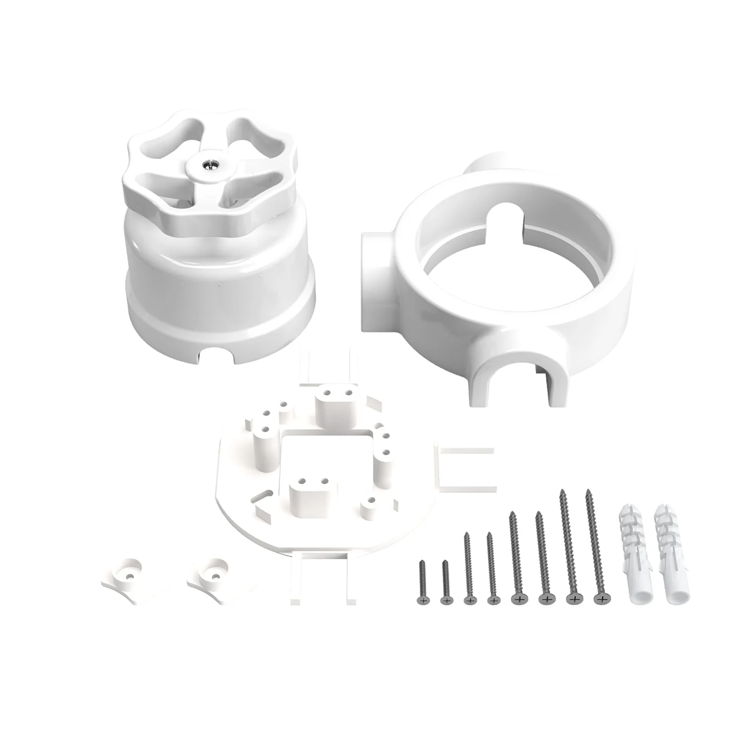 Kit interruttore/deviatore con manopola e base per Creative-Tubes in porcellana bianca - Image 24