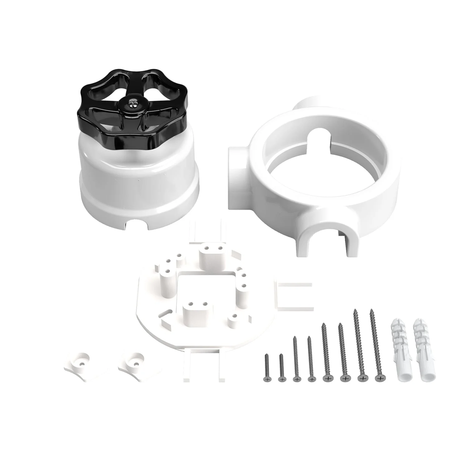 Kit interruttore/deviatore con manopola e base per Creative-Tubes in porcellana bianca - Image 46