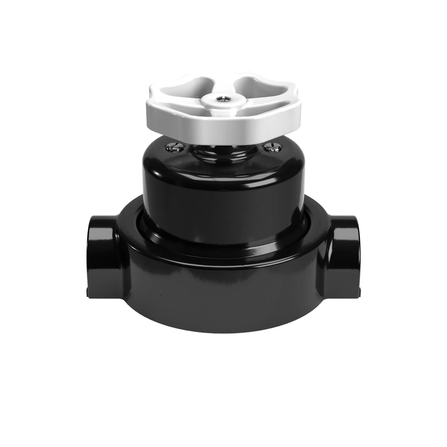 Kit interruttore/deviatore con manopola e base per Creative-Tubes in porcellana nera - Image 15