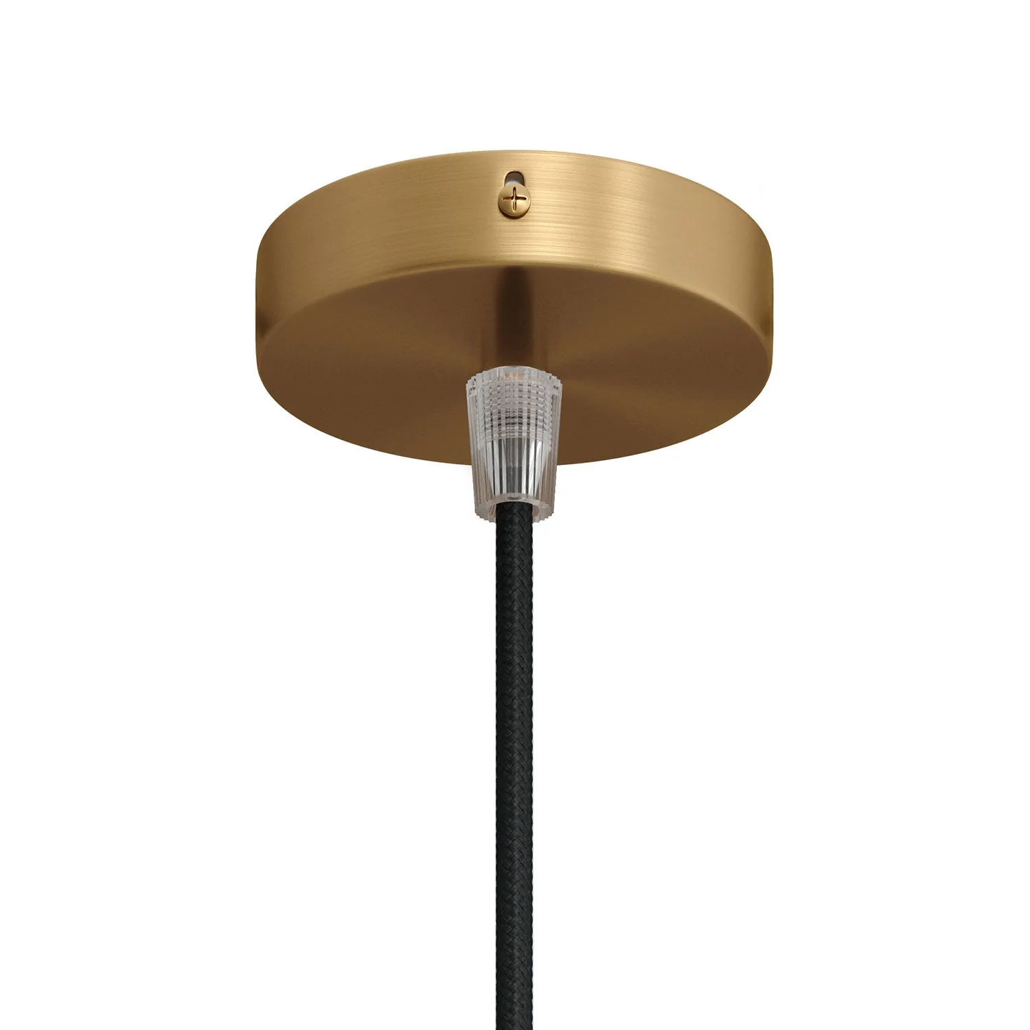 Kit Mini Rosone cilindrico in metallo a 1 foro centrale - Bronzo satinato