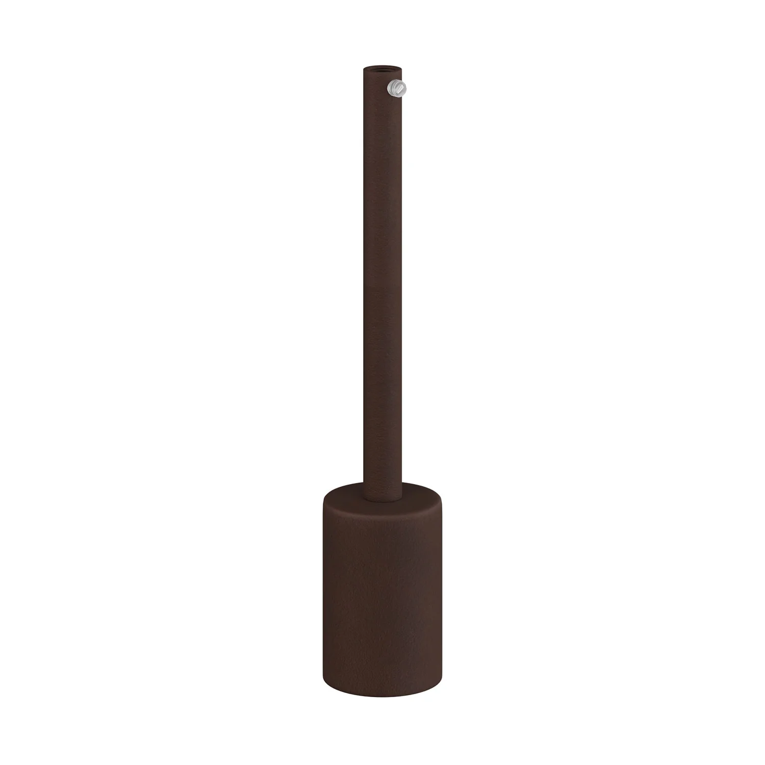Kit portalampada E27 cilindrico in metallo con serracavo da 15 cm - Ruggine scura verniciata - Image 3