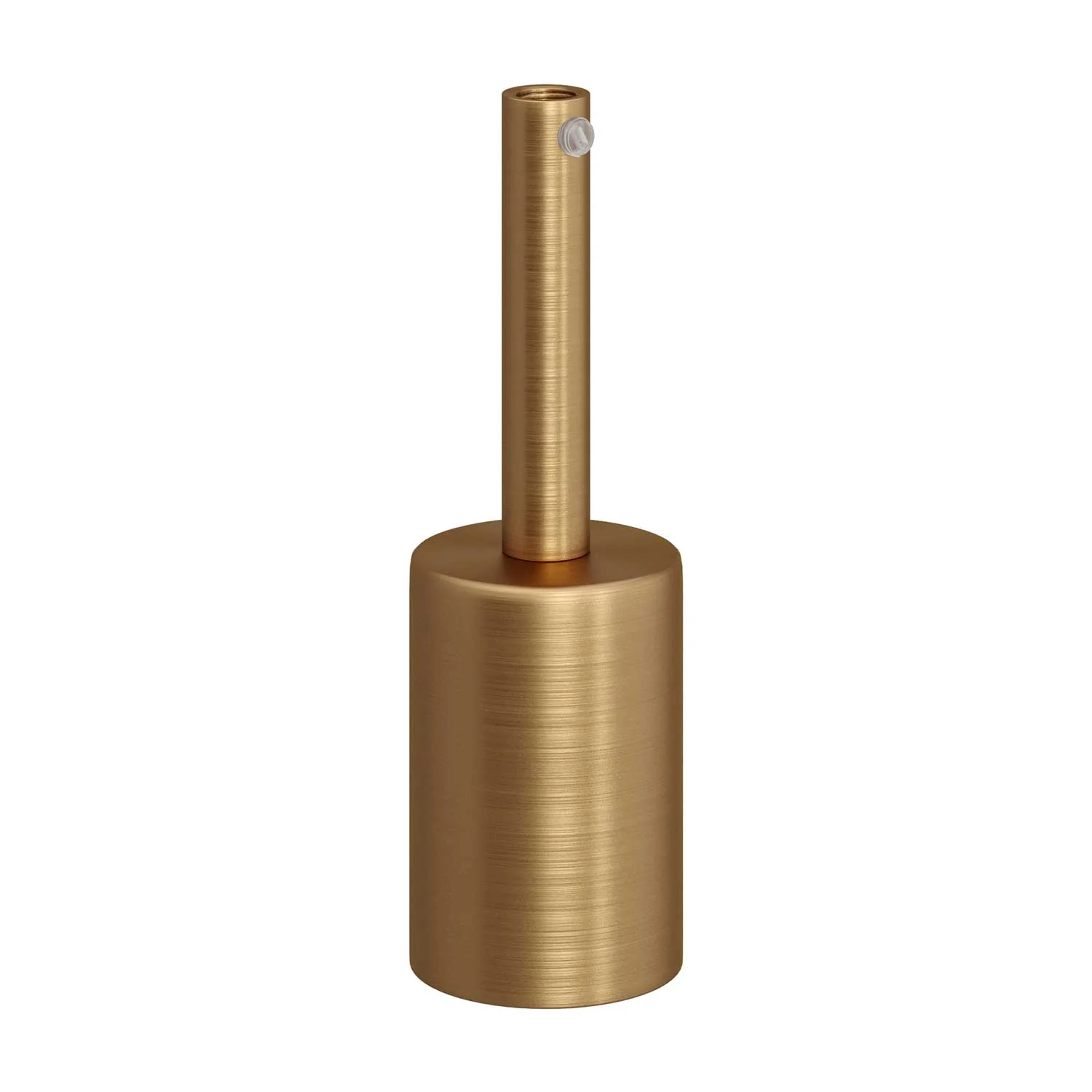 Kit portalampada E27 cilindrico in metallo con serracavo da 7 cm - Bronzo satinato - Image 3