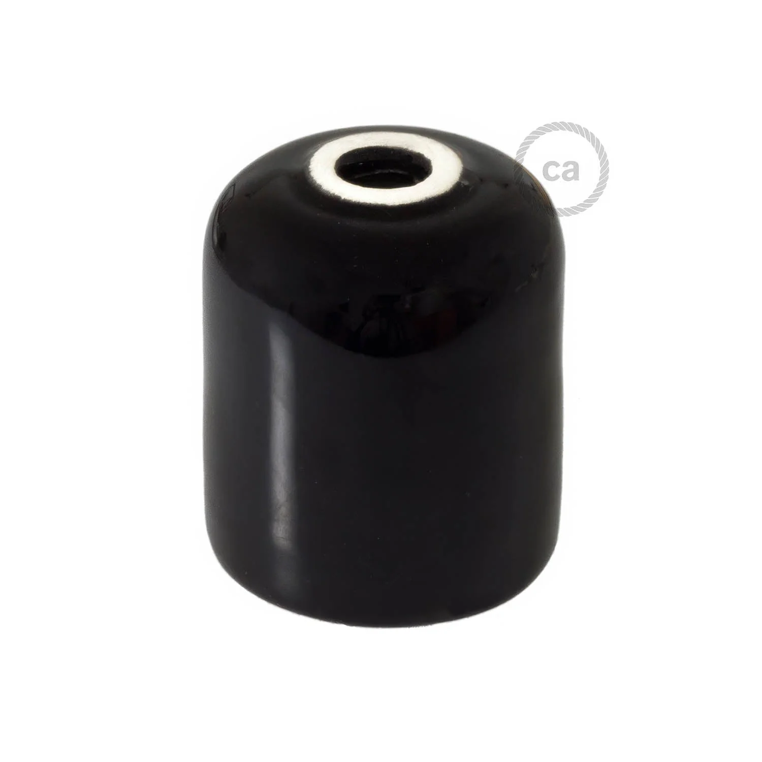 Kit portalampada E27 in ceramica - Nero - Image 3