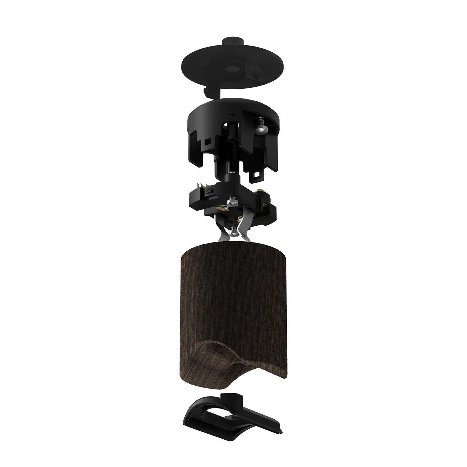 Kit portalampada esse14 per lampade a sospensione con attacco S14d - Effetto Wengé - Image 2