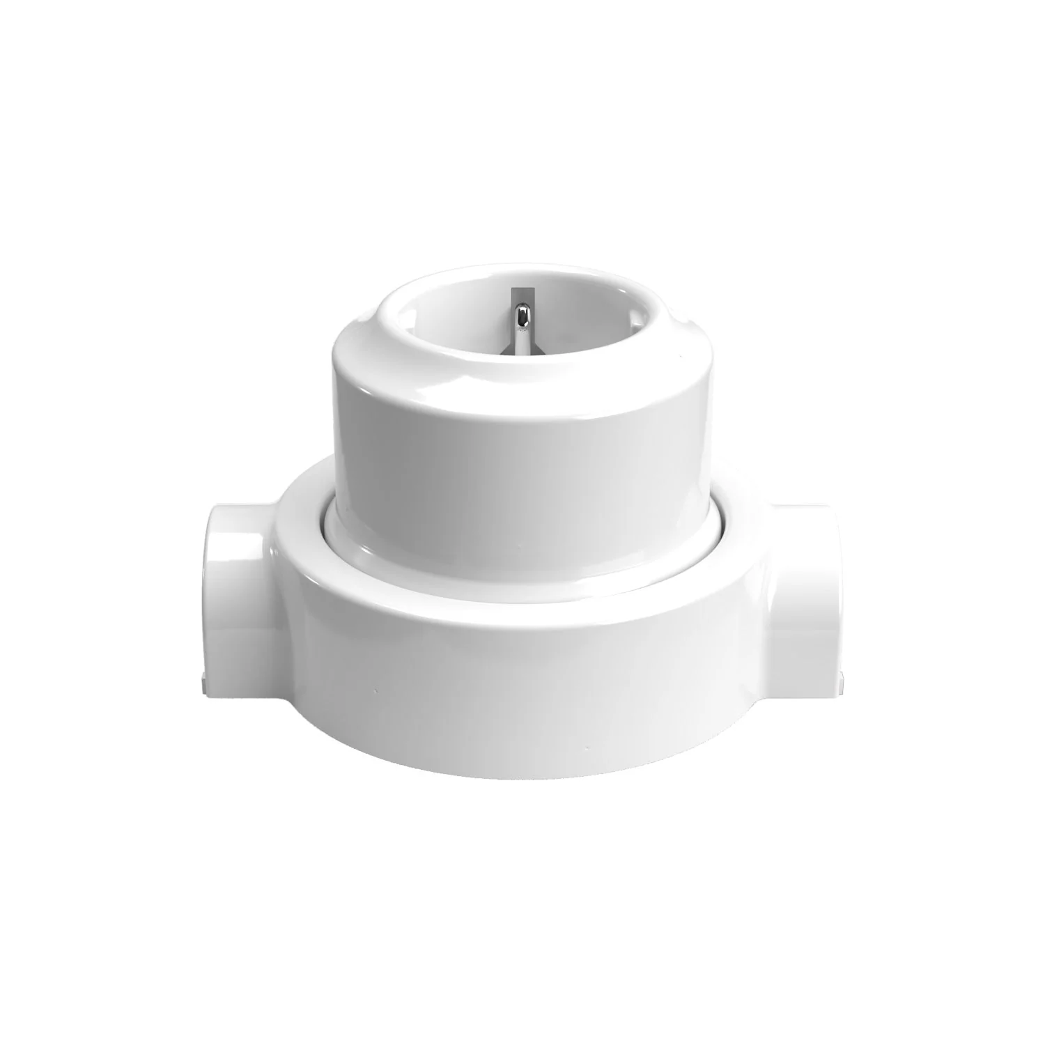 Kit presa Schuko da parete e base per Creative-Tubes in porcellana - Bianco - Image 15