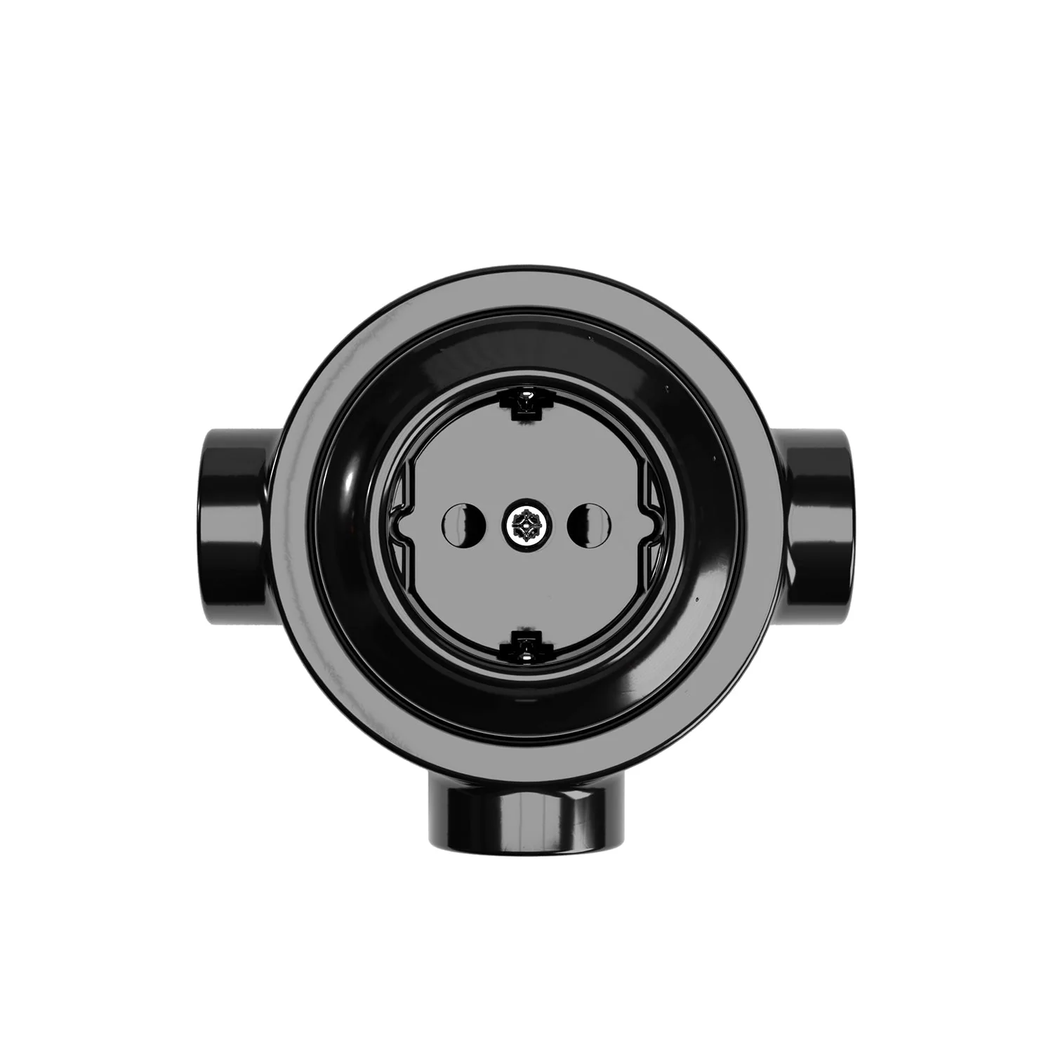 Kit presa Schuko da parete e base per Creative-Tubes in porcellana - Nero - Image 23