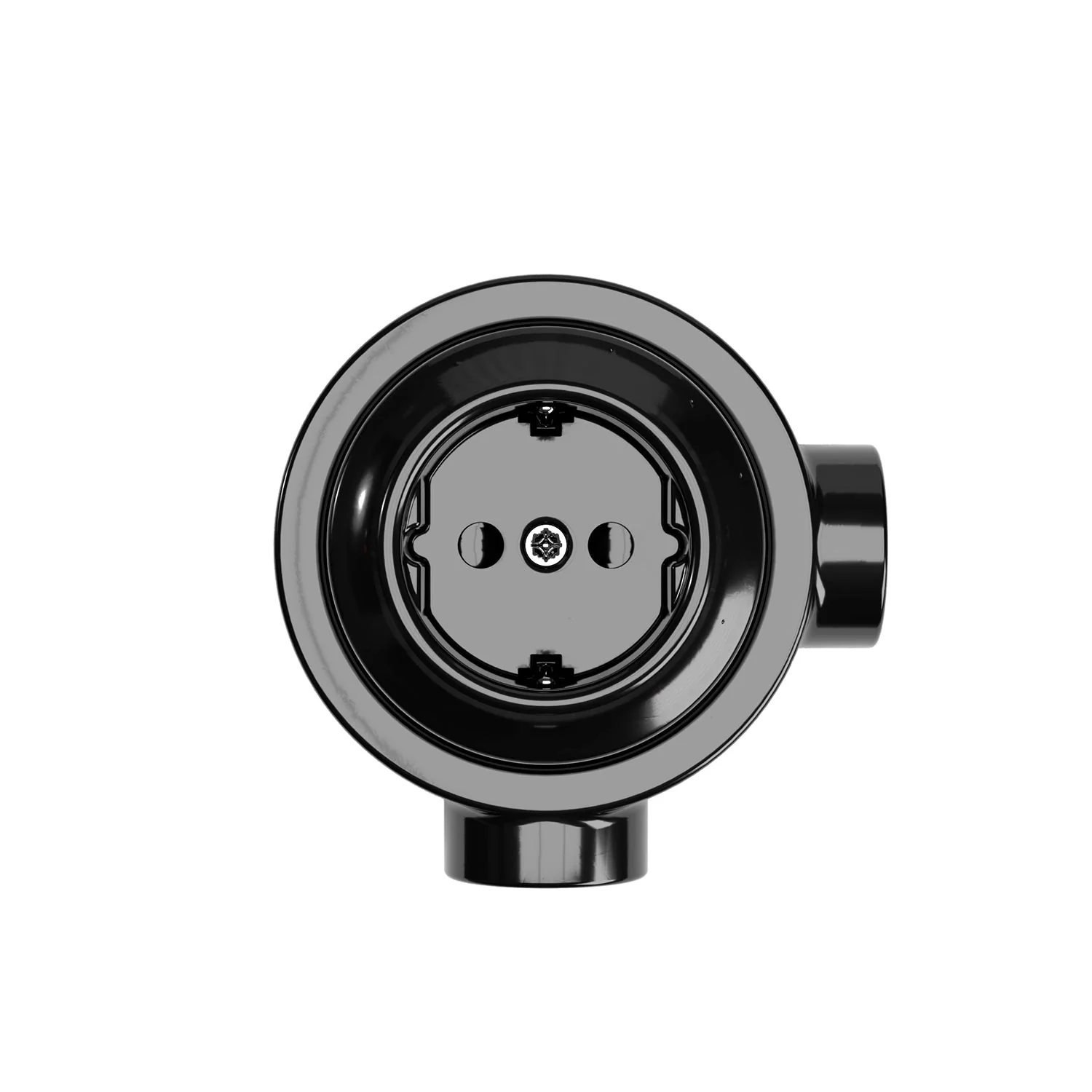 Kit presa Schuko da parete e base per Creative-Tubes in porcellana - Nero - Image 9