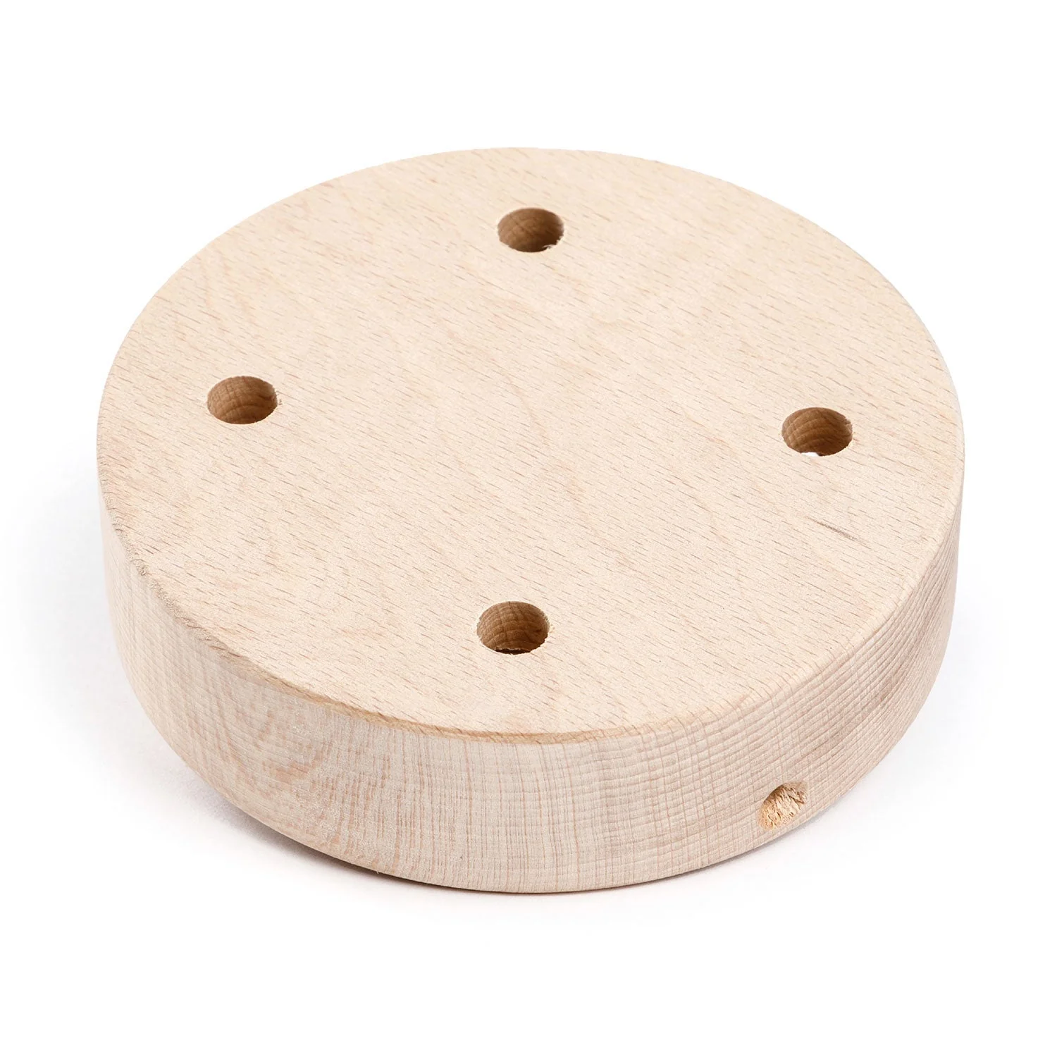 Kit rosone cilindrico in legno a 4 fori - Neutro - Image 2