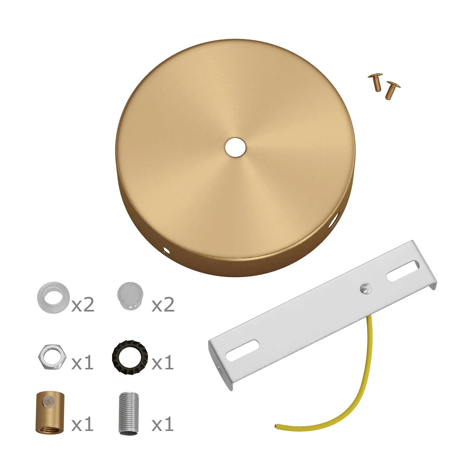 Kit rosone cilindrico in metallo a 1 foro centrale e 2 fori laterali - Bronzo satinato - Image 8