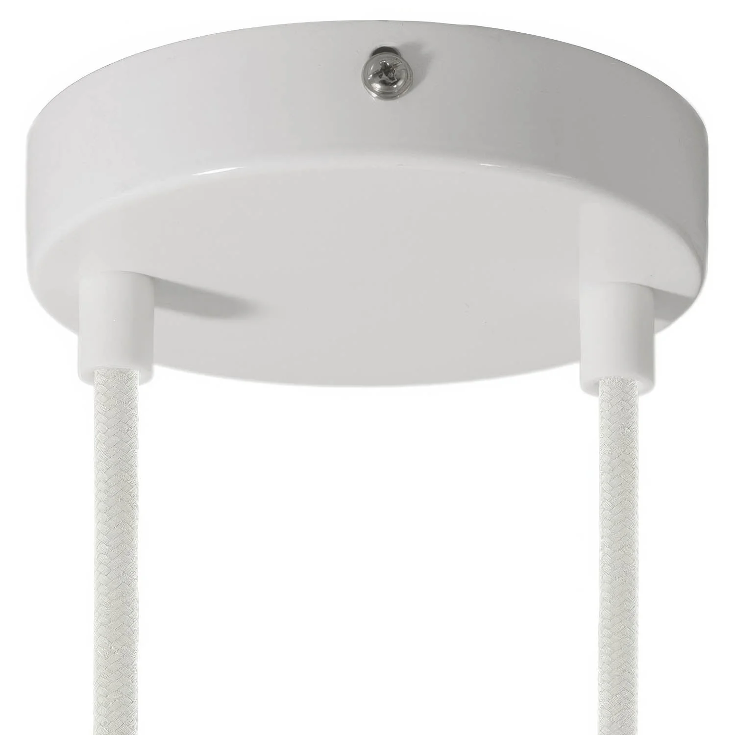 Kit rosone cilindrico in metallo a 2 fori - Bianco lucido - Image 6