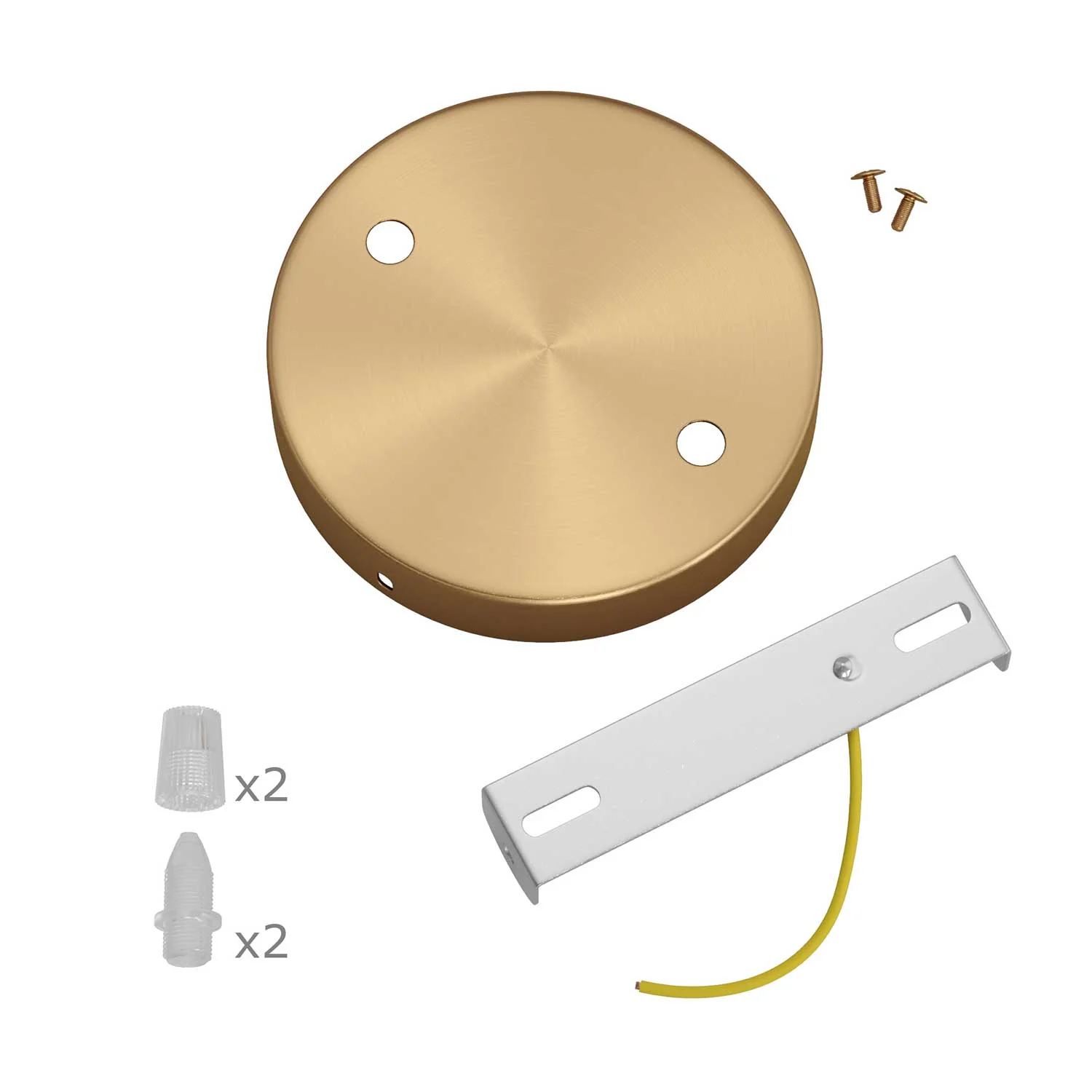 Kit rosone cilindrico in metallo a 2 fori - Bronzo satinato - Image 3
