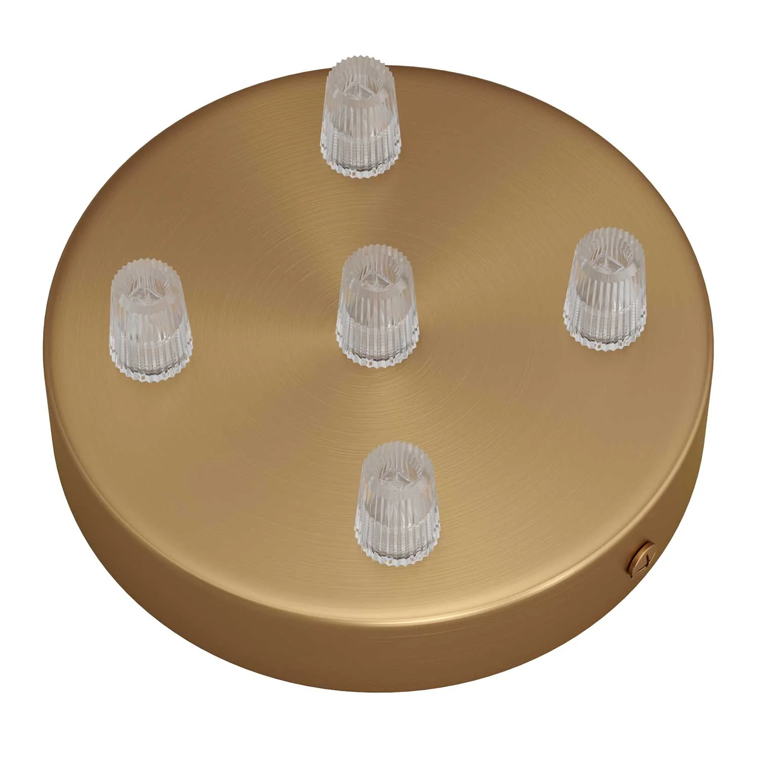 Kit rosone cilindrico in metallo a 5 fori - Bronzo satinato - Image 2