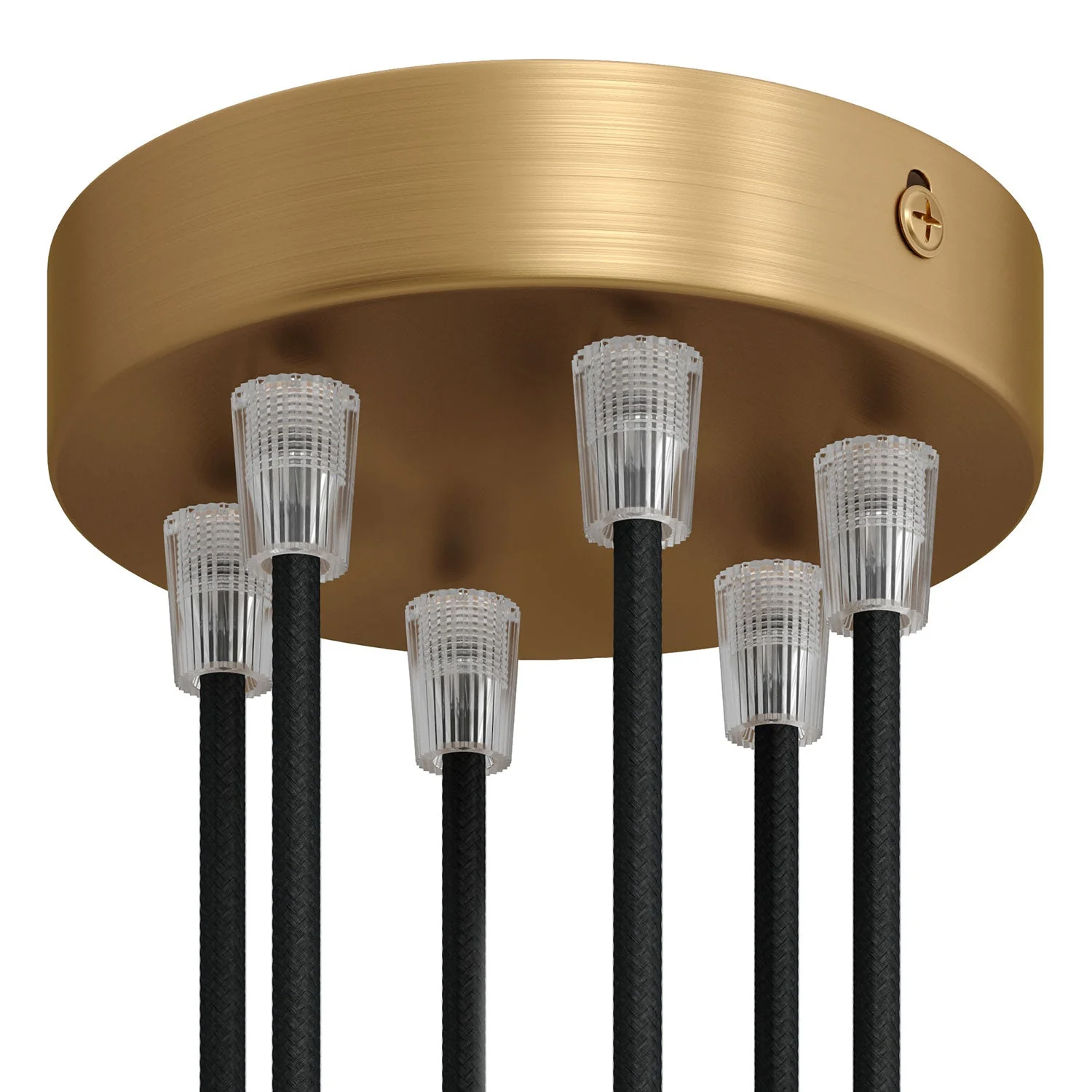Kit rosone cilindrico in metallo a 6 fori - Bronzo satinato