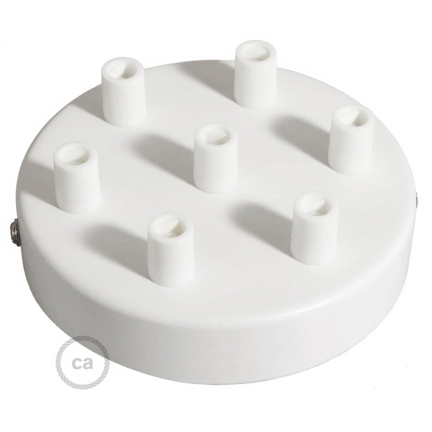 Kit rosone cilindrico in metallo a 7 fori - Bianco lucido - Image 7