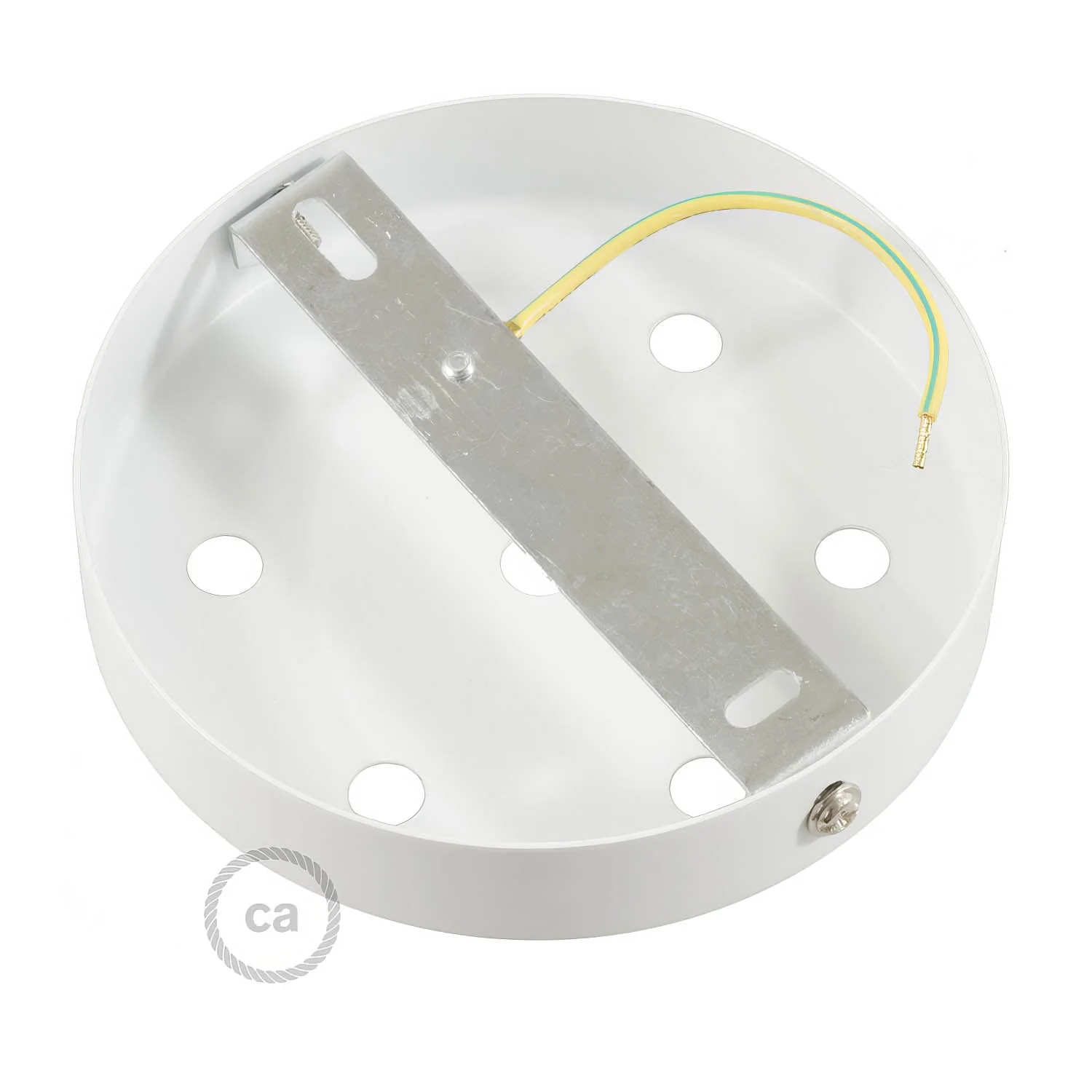 Kit rosone cilindrico in metallo a 7 fori - Bianco lucido - Image 9