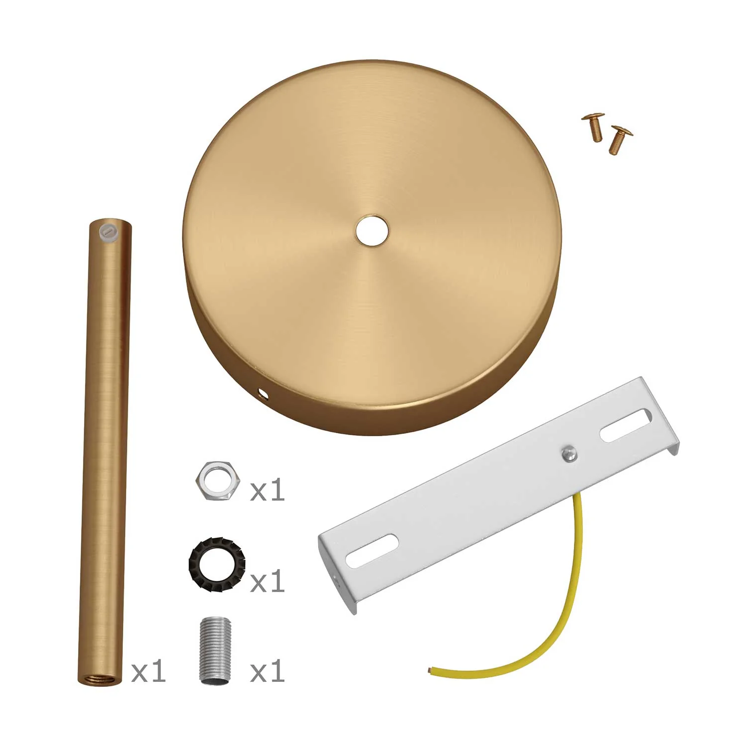 Kit rosone cilindrico in metallo con serracavo da 15 cm - Bronzo satinato - Image 3