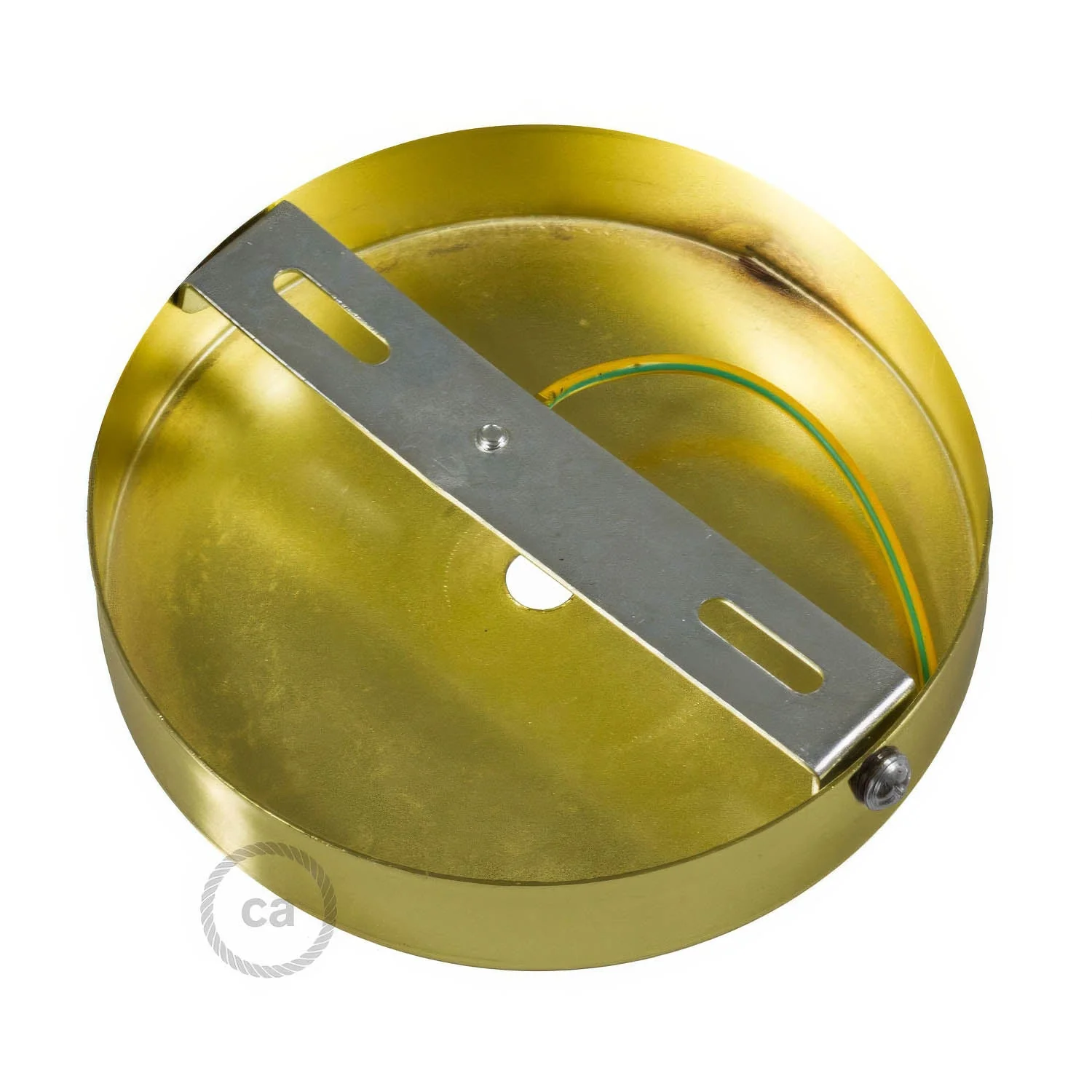 Kit rosone cilindrico in metallo con serracavo da 15 cm - Bronzo satinato - Image 4