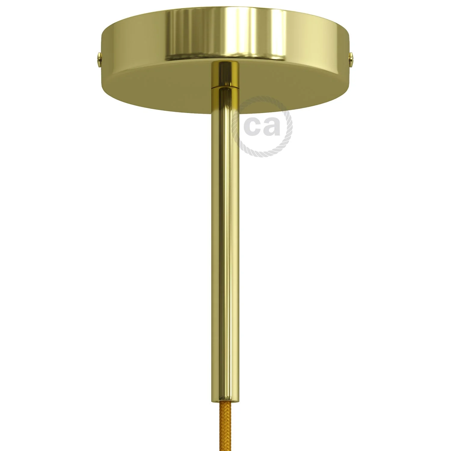 Kit rosone cilindrico in metallo con serracavo da 15 cm - Ottone