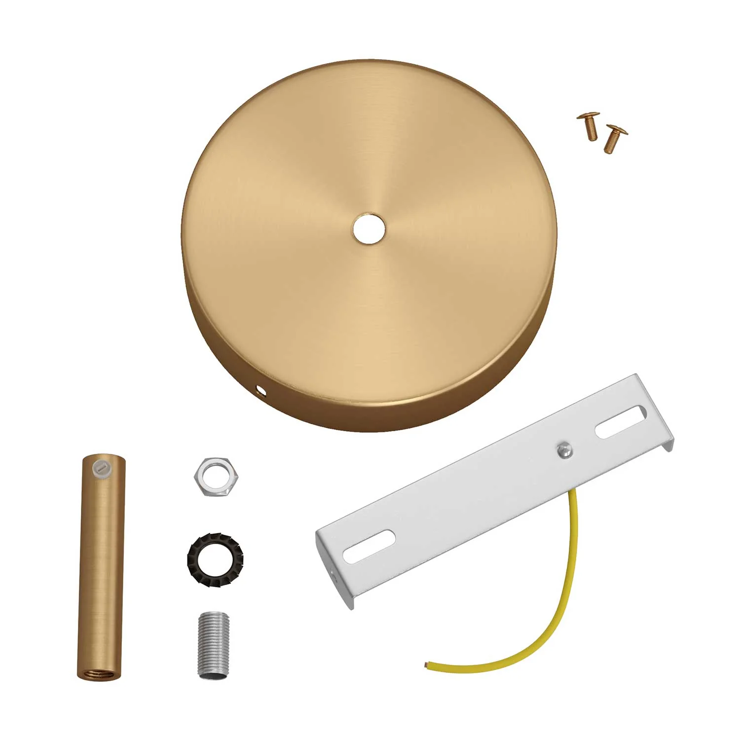 Kit rosone cilindrico in metallo con serracavo da 7 cm - Bronzo satinato - Image 3