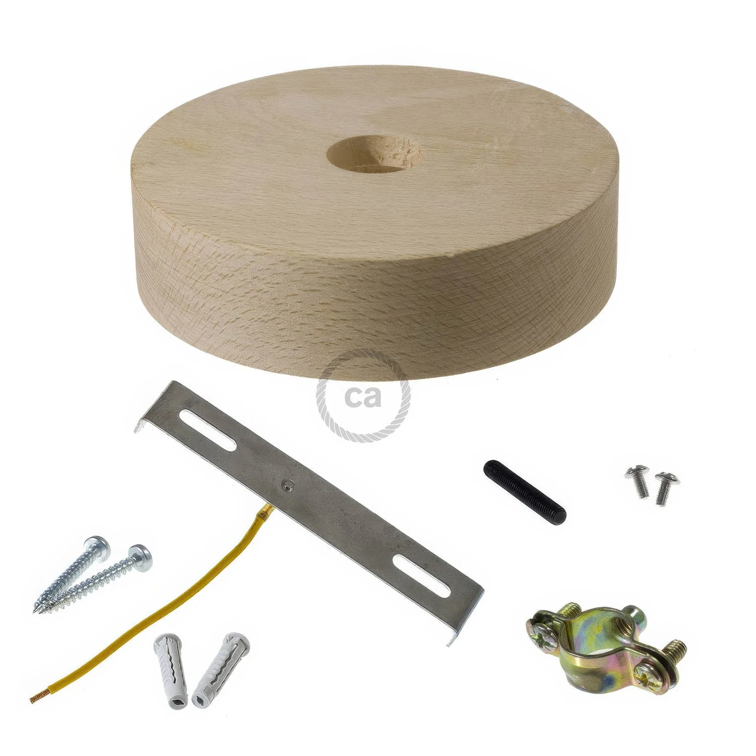 Kit rosone in legno per cordone 2XL - Neutro - Image 2