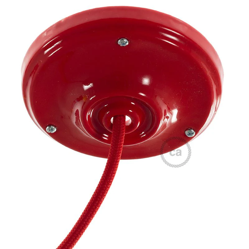 Kit rosone in porcellana - Rosso