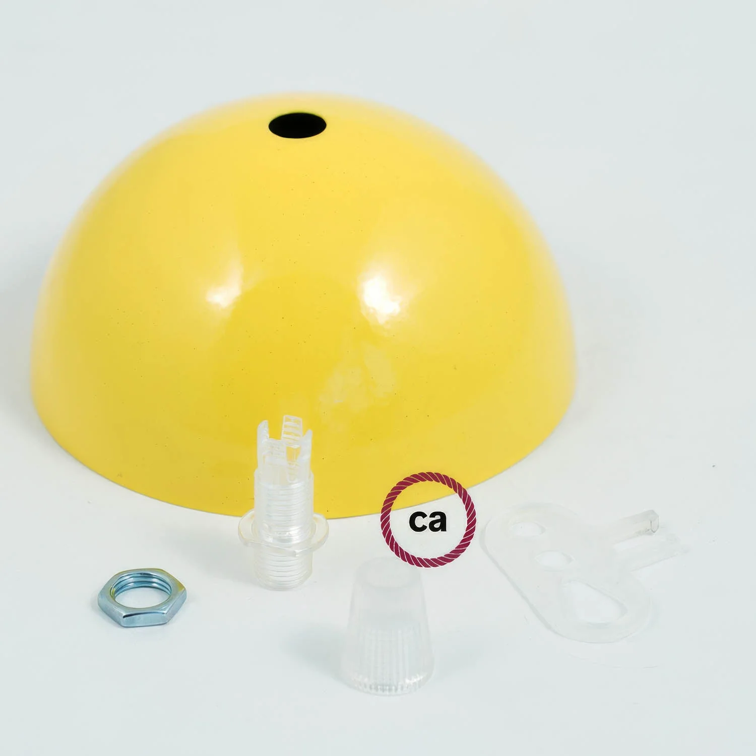 Kit rosone semisferico in metallo verniciato - Giallo - Image 3