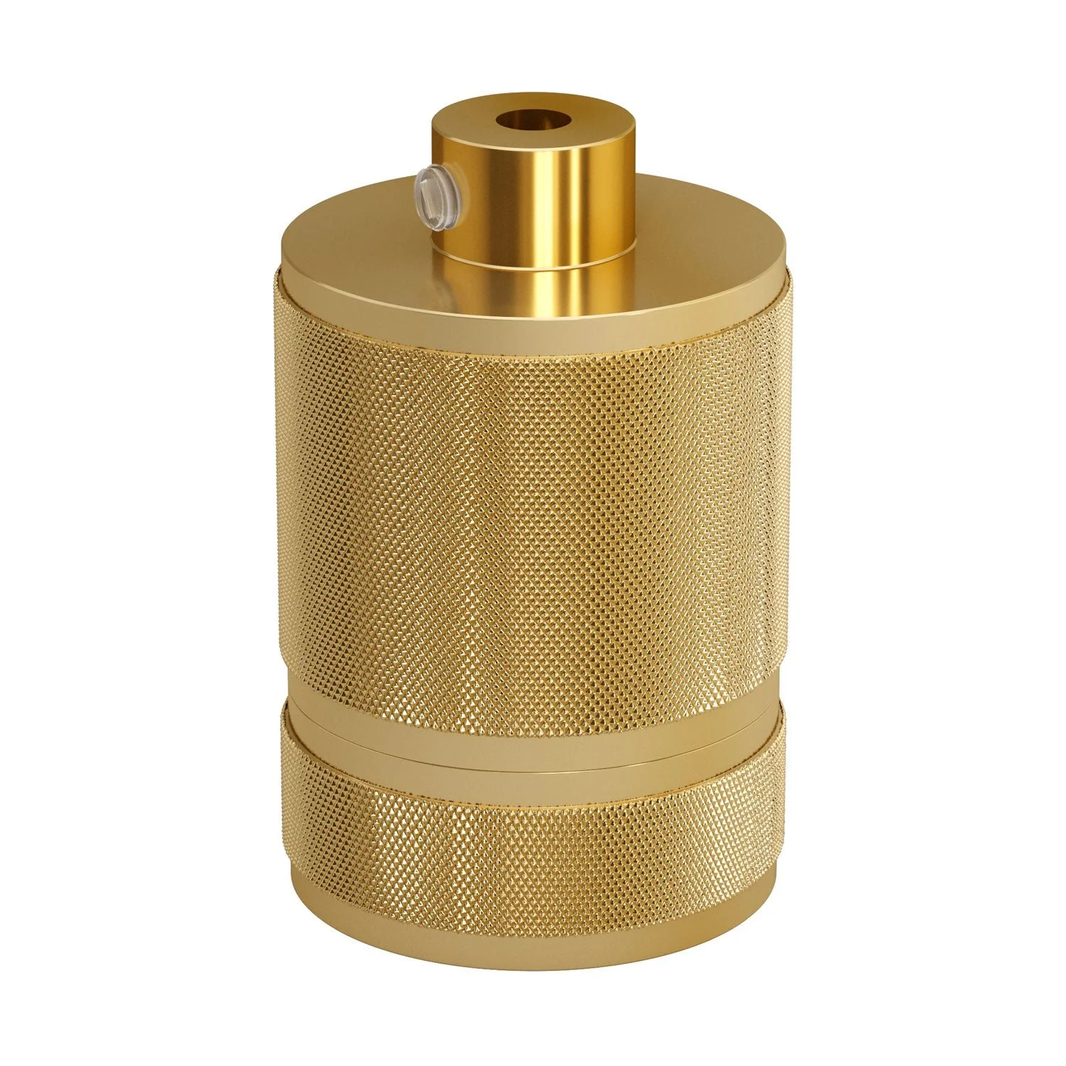 Knurled Aluminium - single ferrule E26 light bulb socket kit - Brass - Image 3