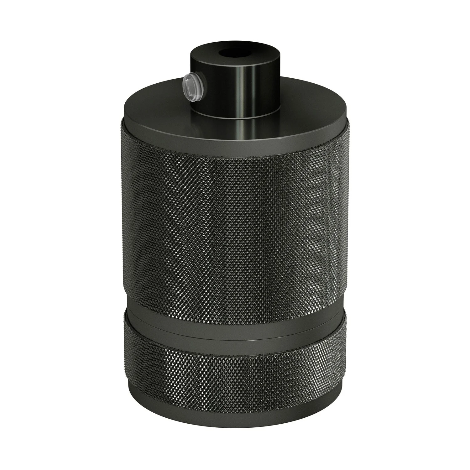 Knurled Aluminium - single ferrule E26 light bulb socket kit - Gunmetal - Image 3