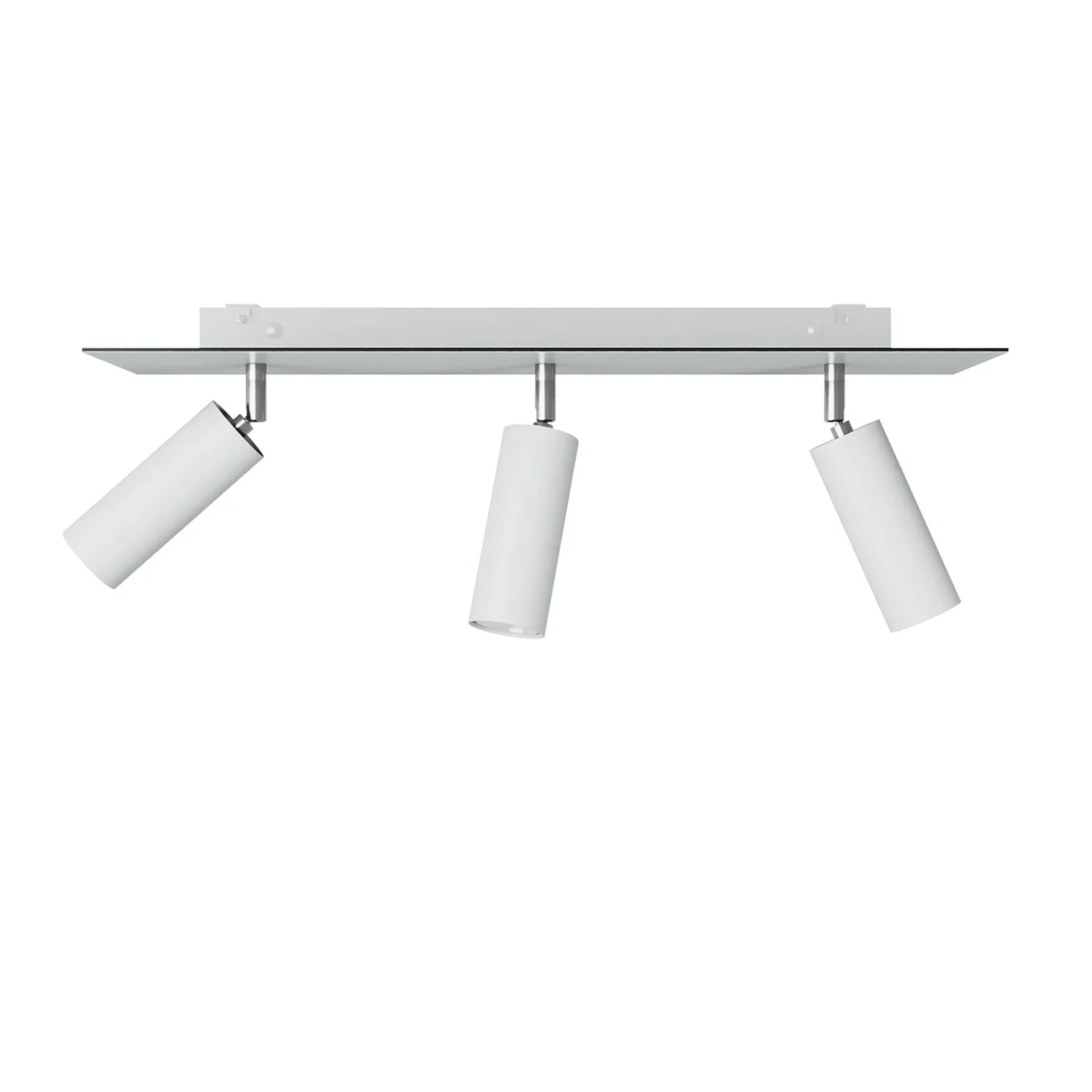 Lampada a 3 faretti con paralume Tub-E14 e Rose-One XXL rettangolare - Bianco opaco