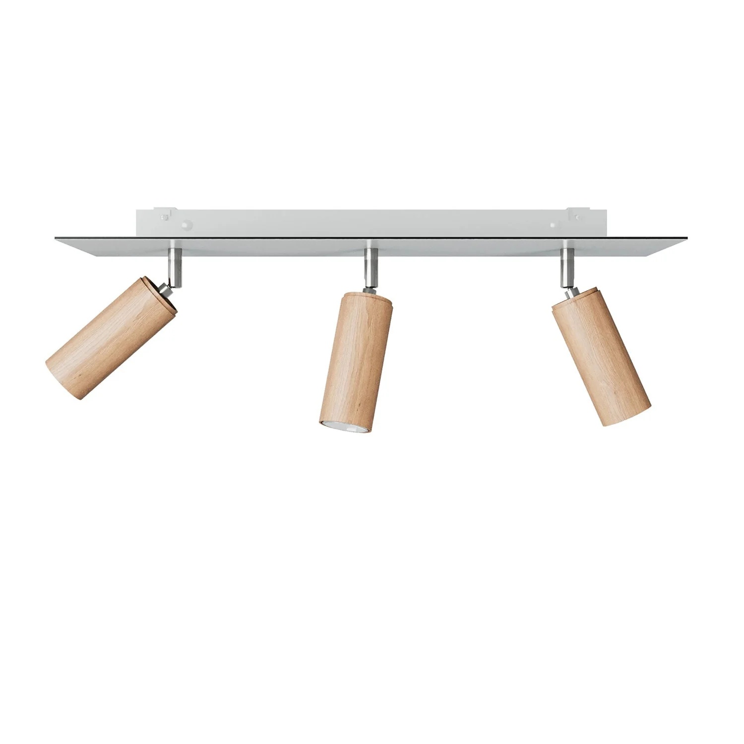 Lampada a 3 faretti con paralume Tub-E14 e Rose-One XXL rettangolare - Neutro