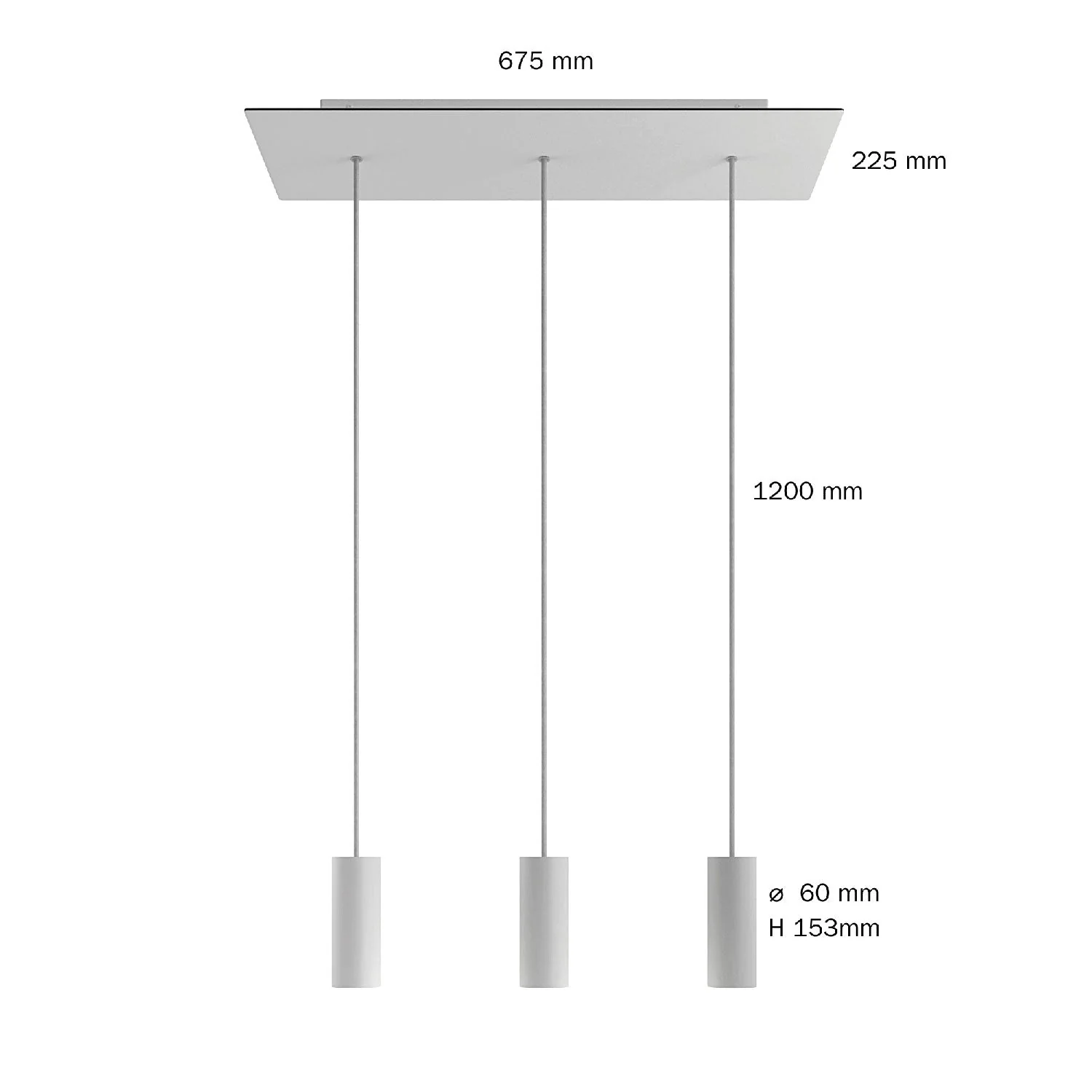 Lampada a sospensione a 3 cadute con XXL Rose-One rettangolare 675 mm con paralume in metallo Tub-E14 - Rame satinato - Image 6