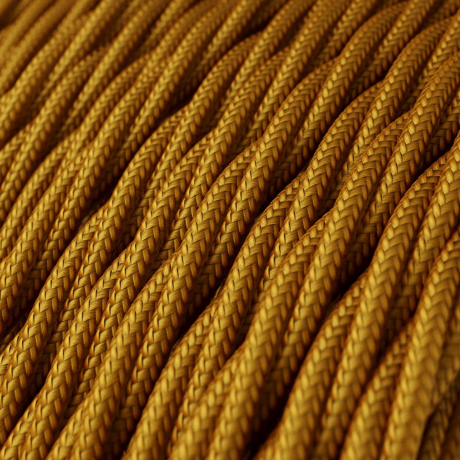 Lampada a sospensione completa di cavo tessile, paralume gabbia Drop e finiture in metallo - Ottone - Image 5