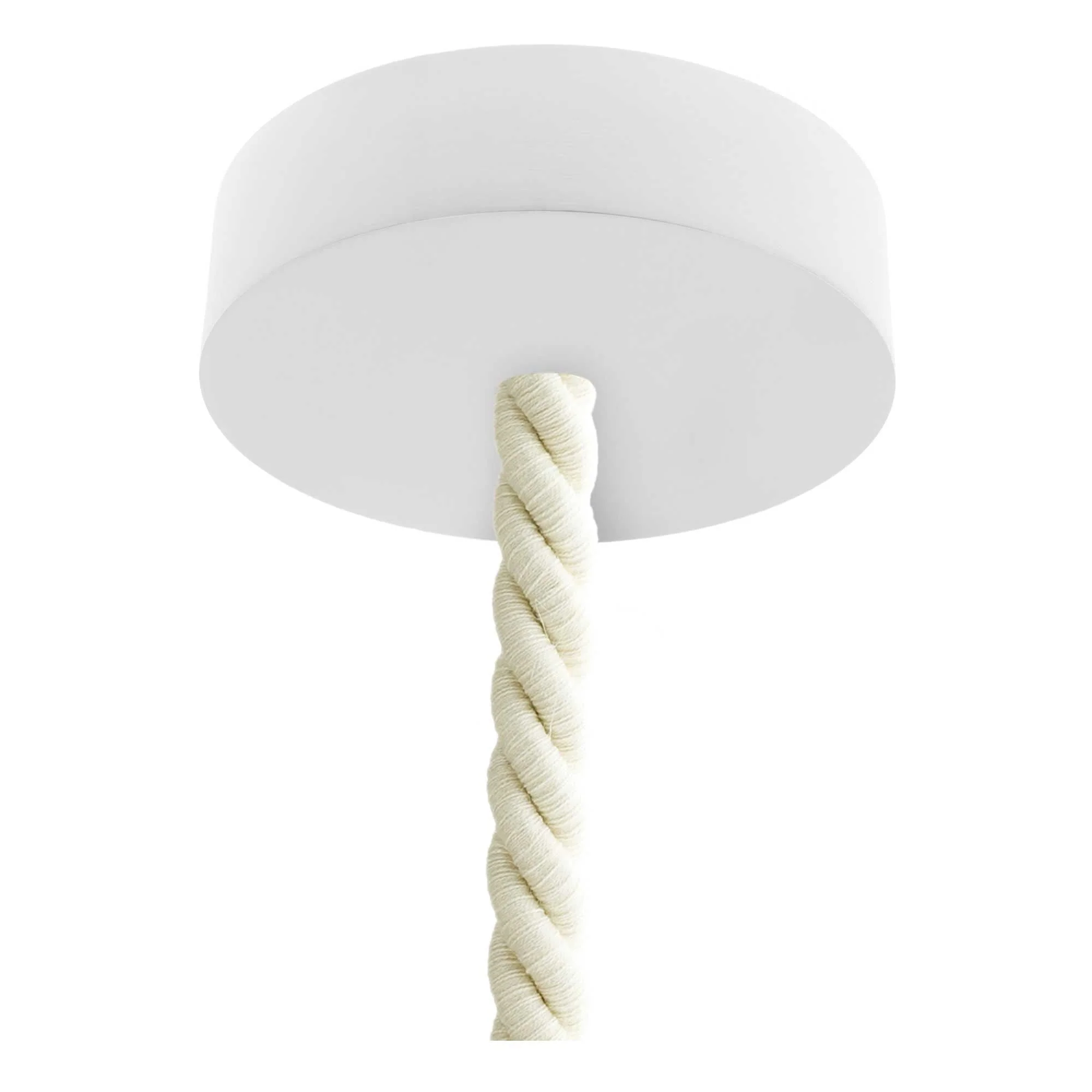 Lampada a sospensione completa di cordone nautico 2XL 24 mm con finiture in legno verniciato - Bianco - Image 2