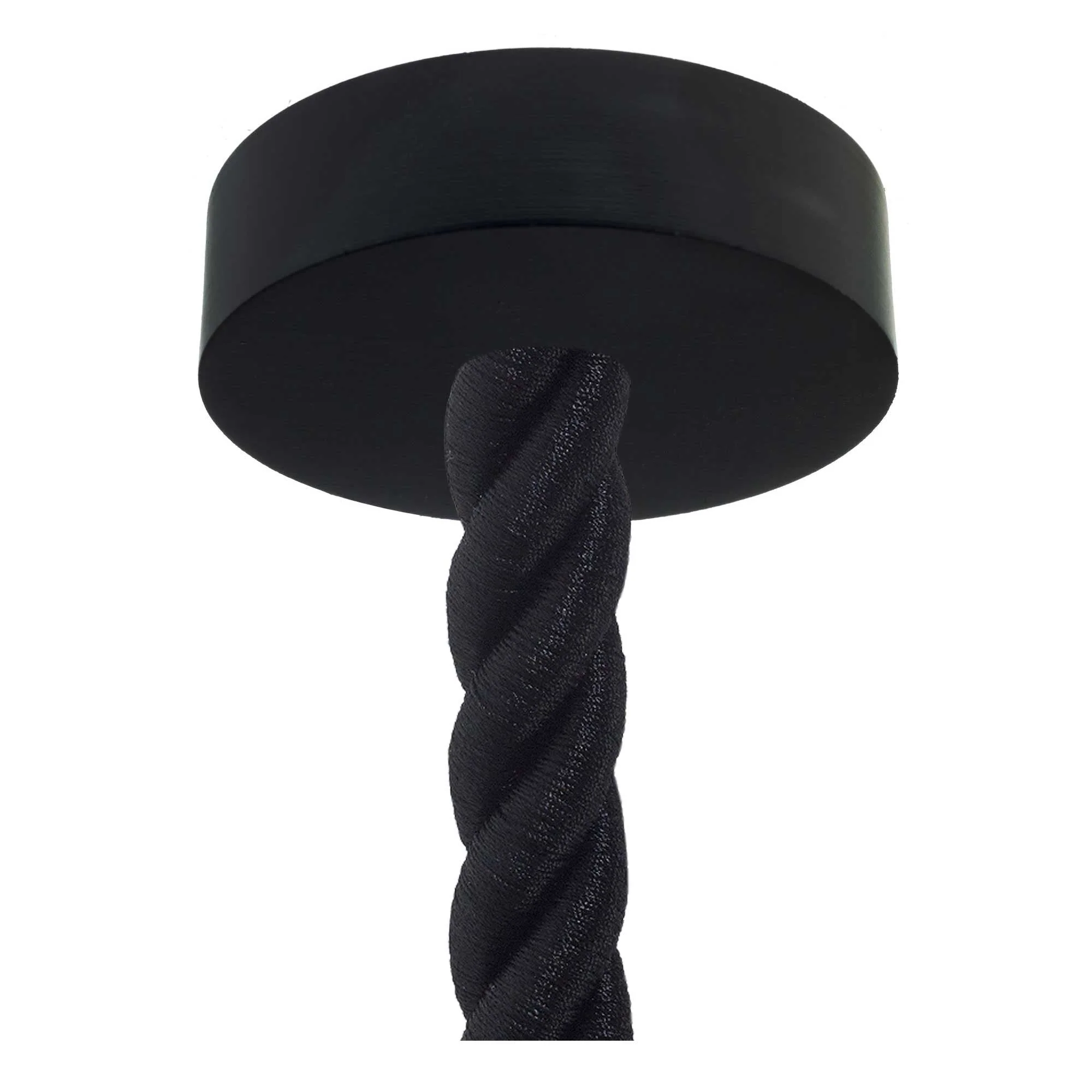 Lampada a sospensione completa di cordone nautico 3XL 30 mm con finiture in legno verniciato - Nero - Image 2