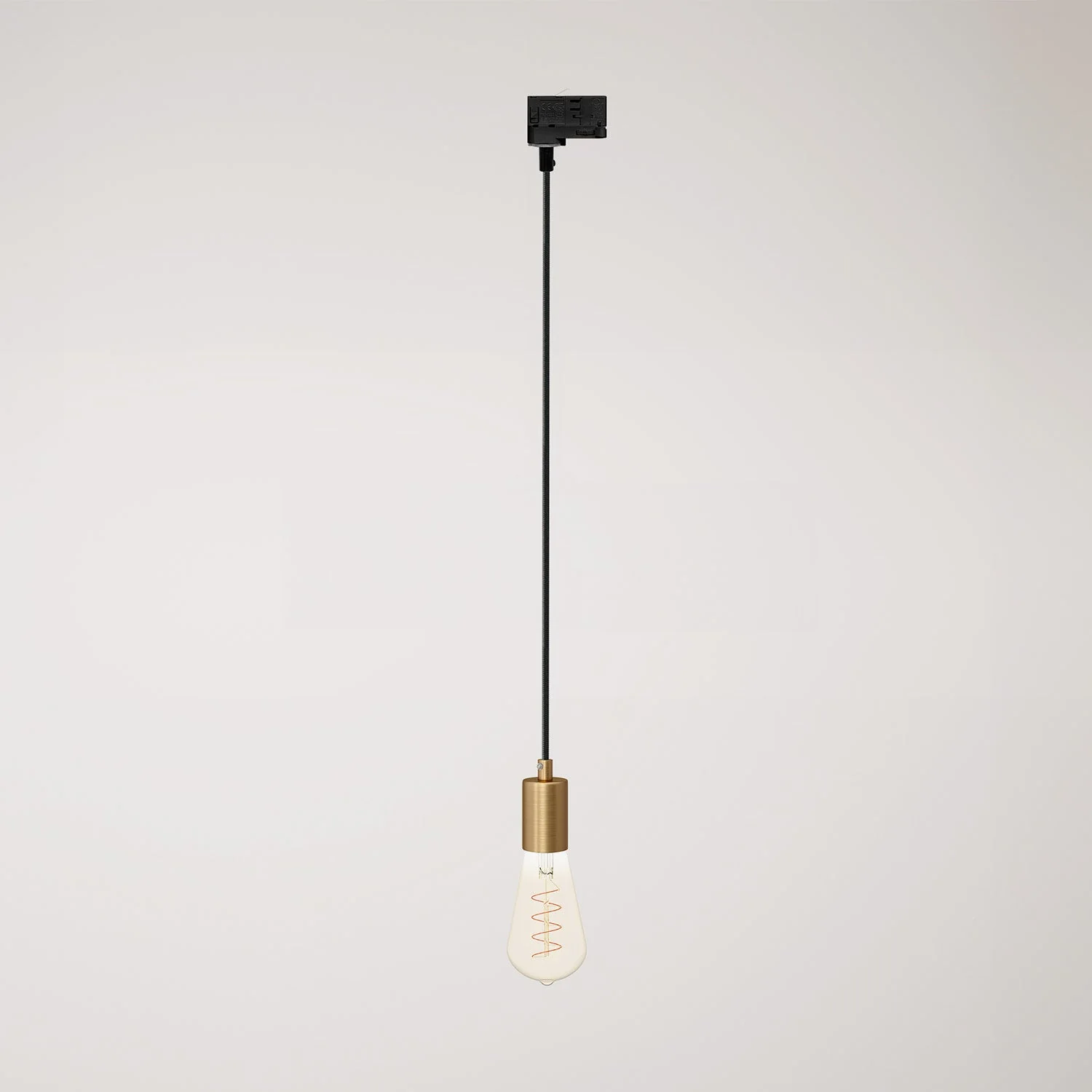 Lampada a sospensione con finiture in metallo satinato per binari - Bronzo satinato
