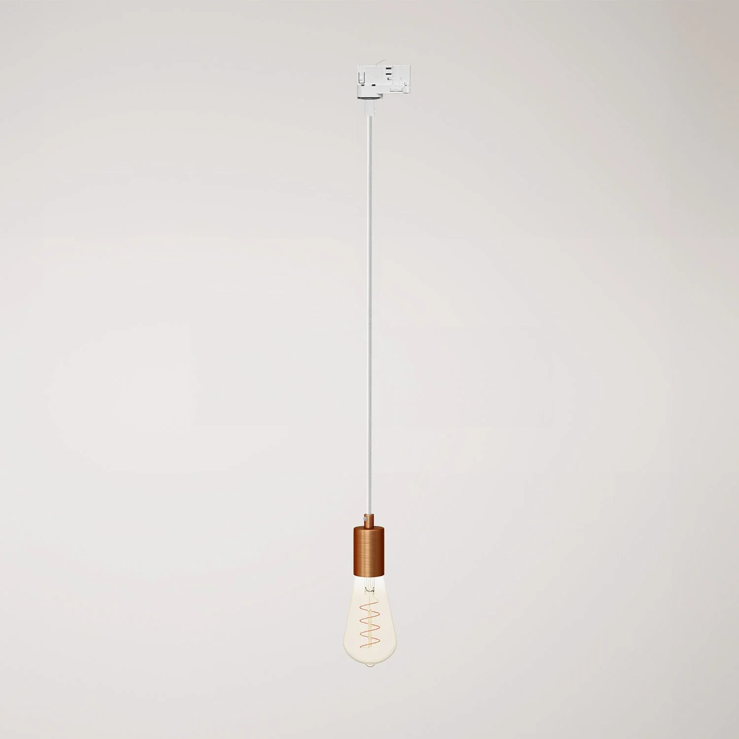 Lampada a sospensione con finiture in metallo satinato per binari - Rame satinato