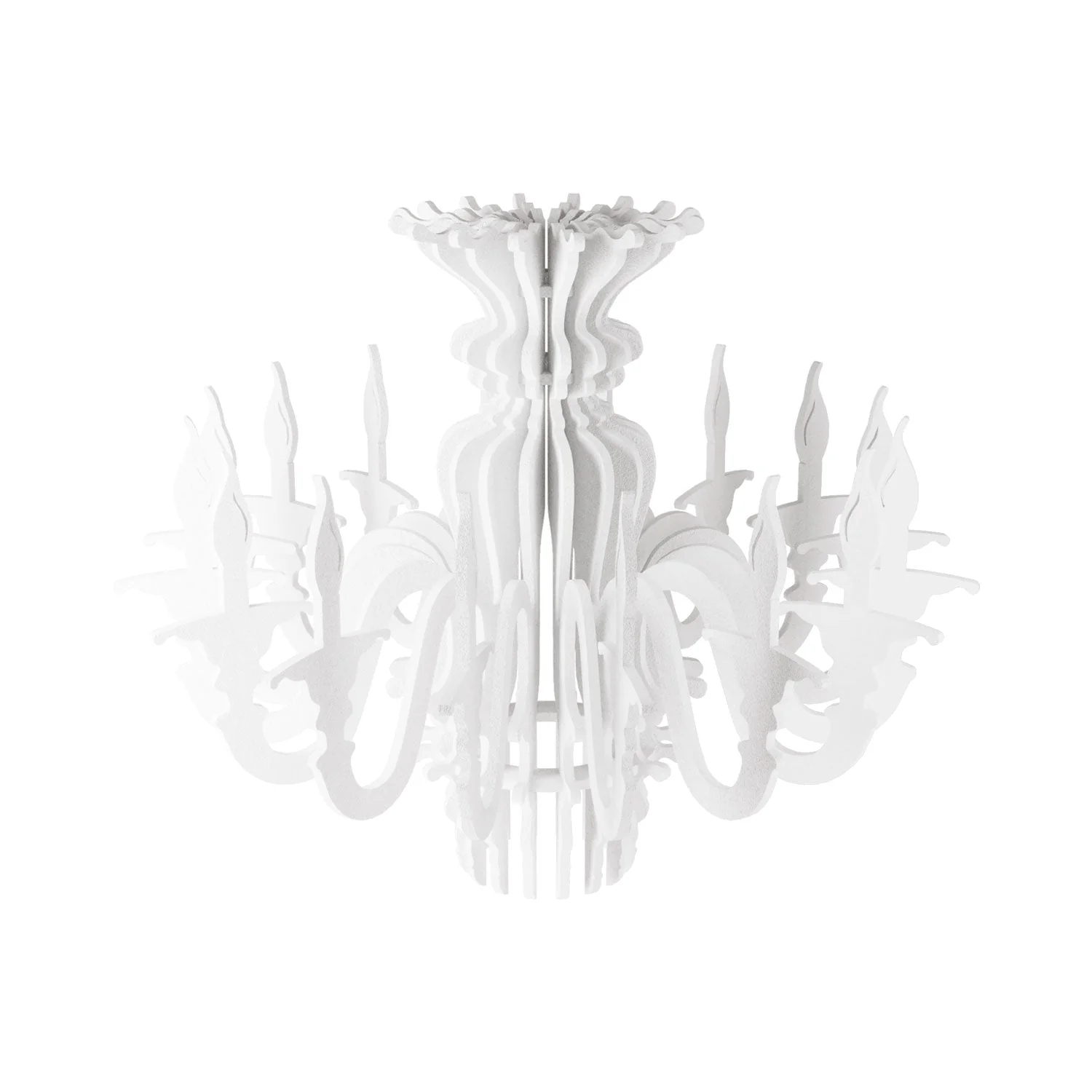 Lampada a sospensione con paralume classico SHHANDELIER in materiale fonoassorbente - Bianco melange - Image 5