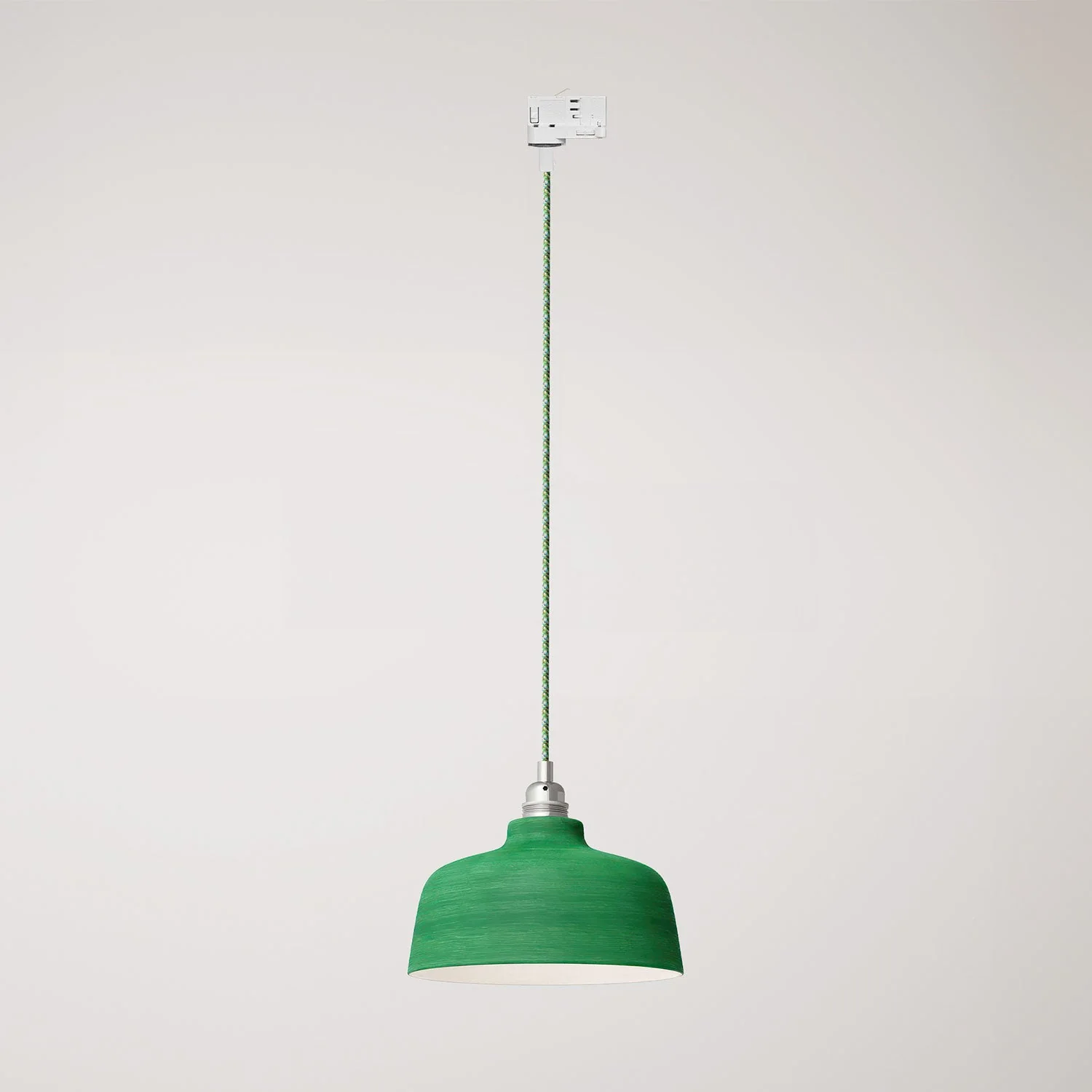 Lampada a sospensione con paralume Coppa e adattatore per binario - Evergreen striato