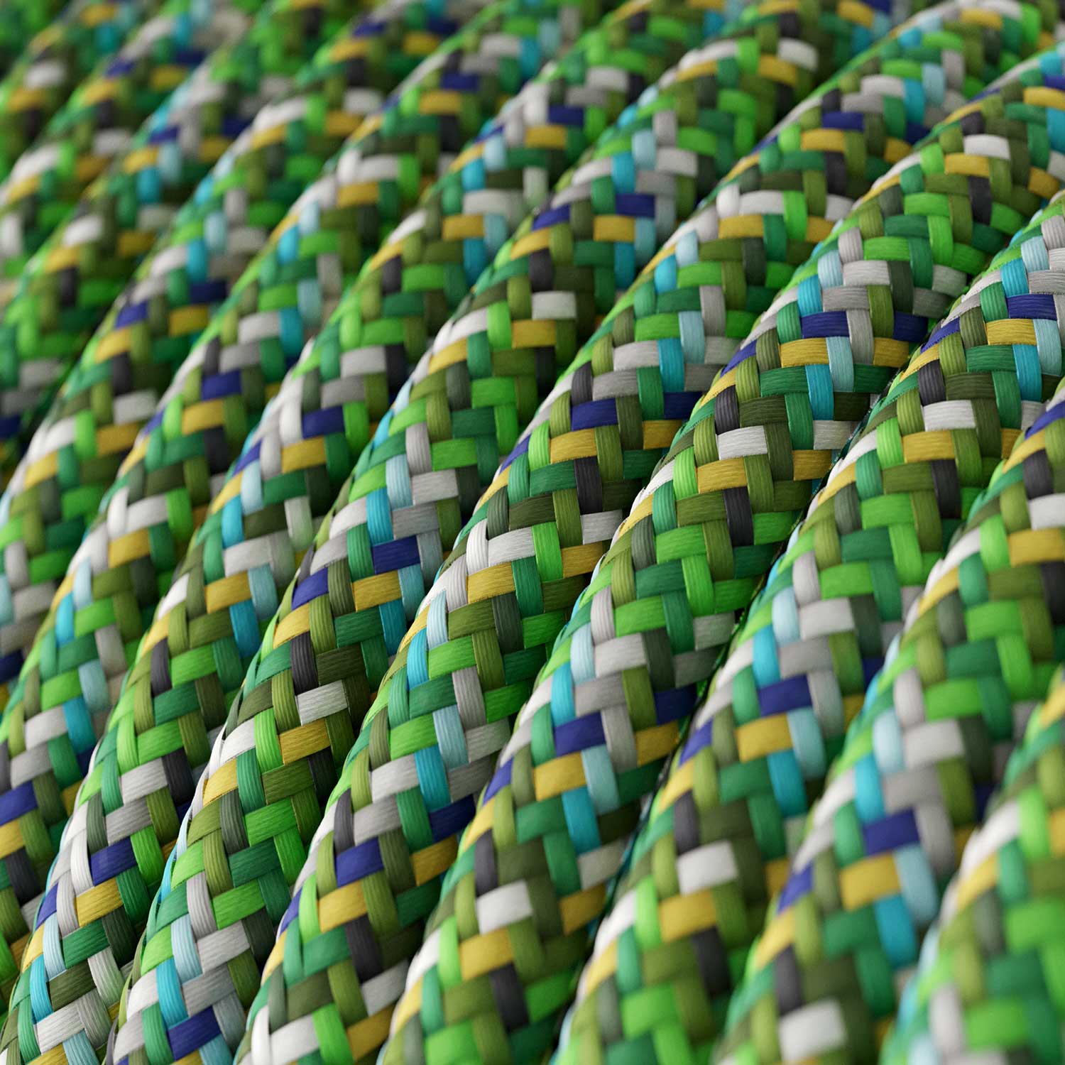 Lampada a sospensione con paralume Coppa e adattatore per binario - Evergreen striato - Image 3