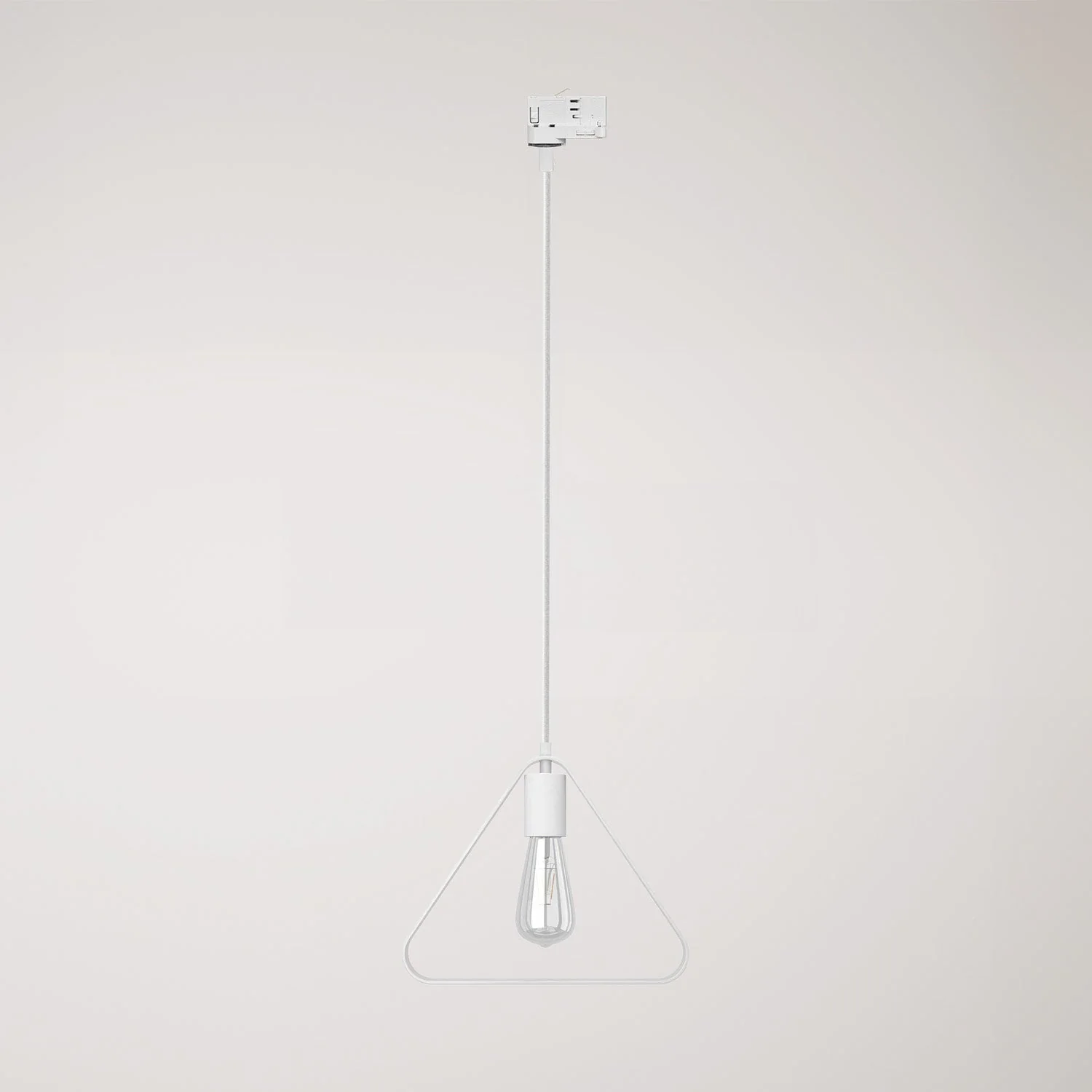 Lampada a sospensione con paralume Duedì Apex a binari - Bianco