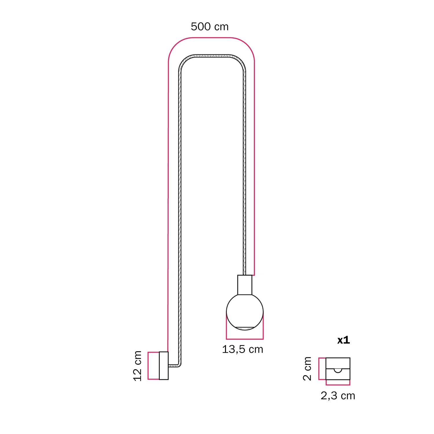 Lampada a sospensione da esterno Modulair IP65 con paralume infrangibile Unbreak-a-Ball - Nero - Image 6