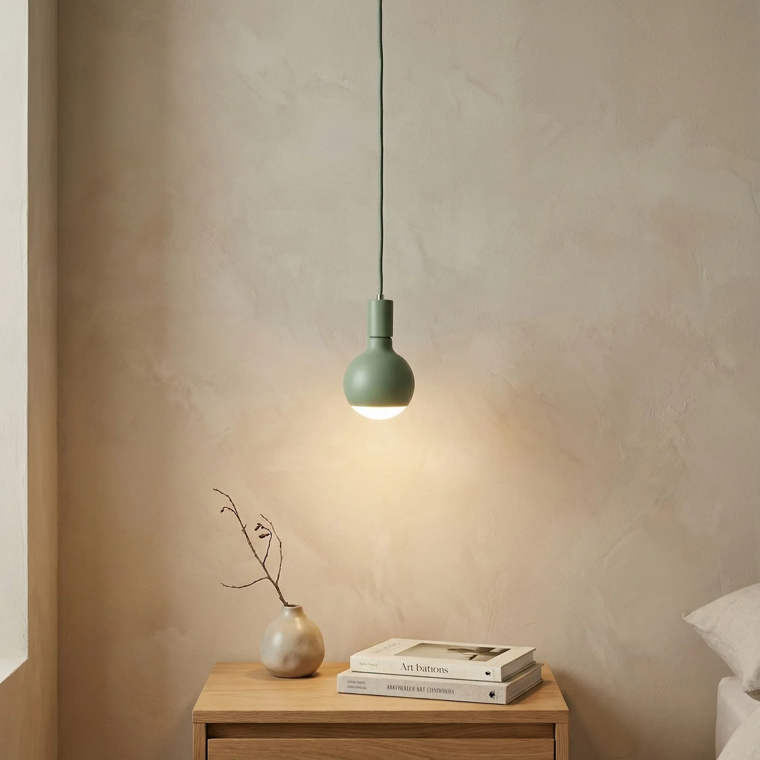 Lampada a sospensione Filotto Metallico con lampadina Lucia - Verde - Image 2