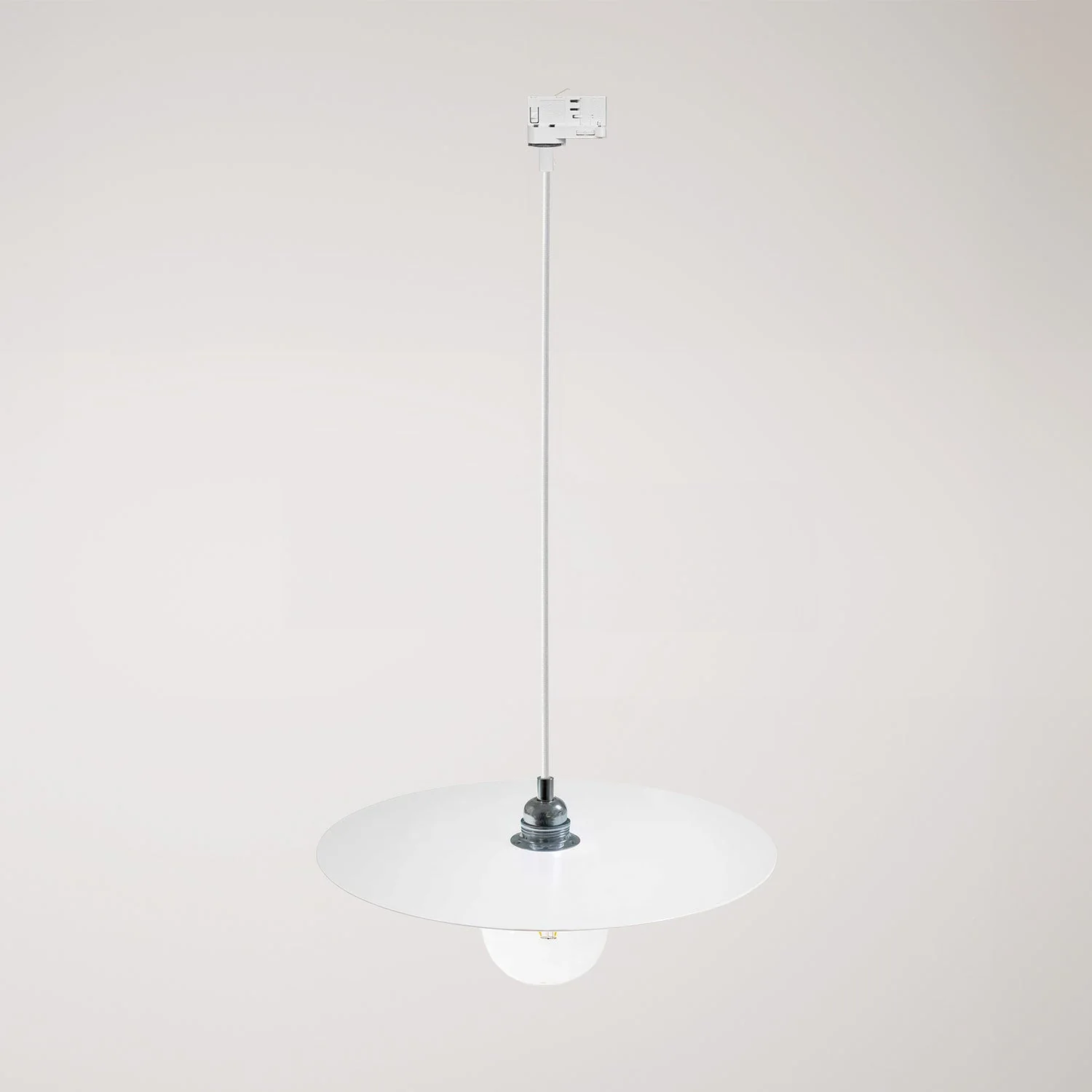 Lampada a sospensione per binari con paralume XL Ellepi - Bianco